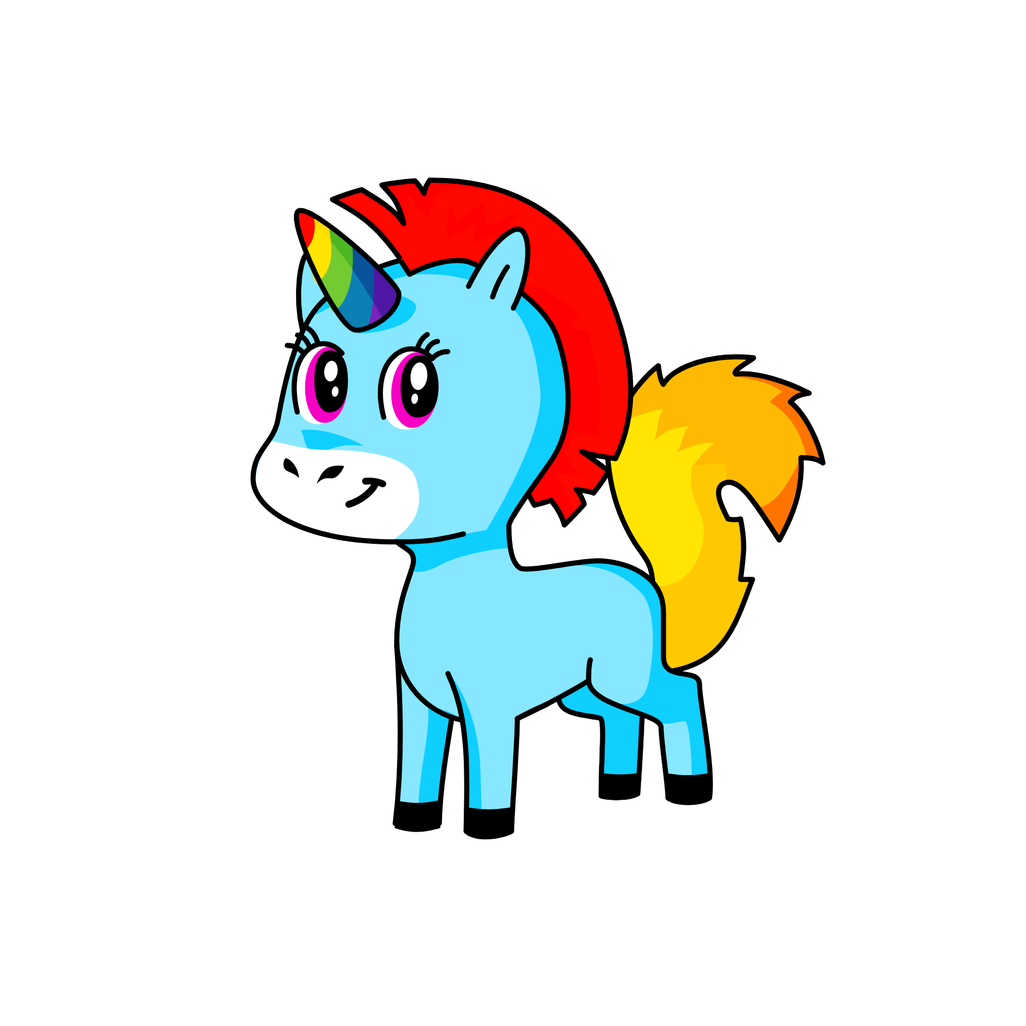 rainbow dash, the unicorn