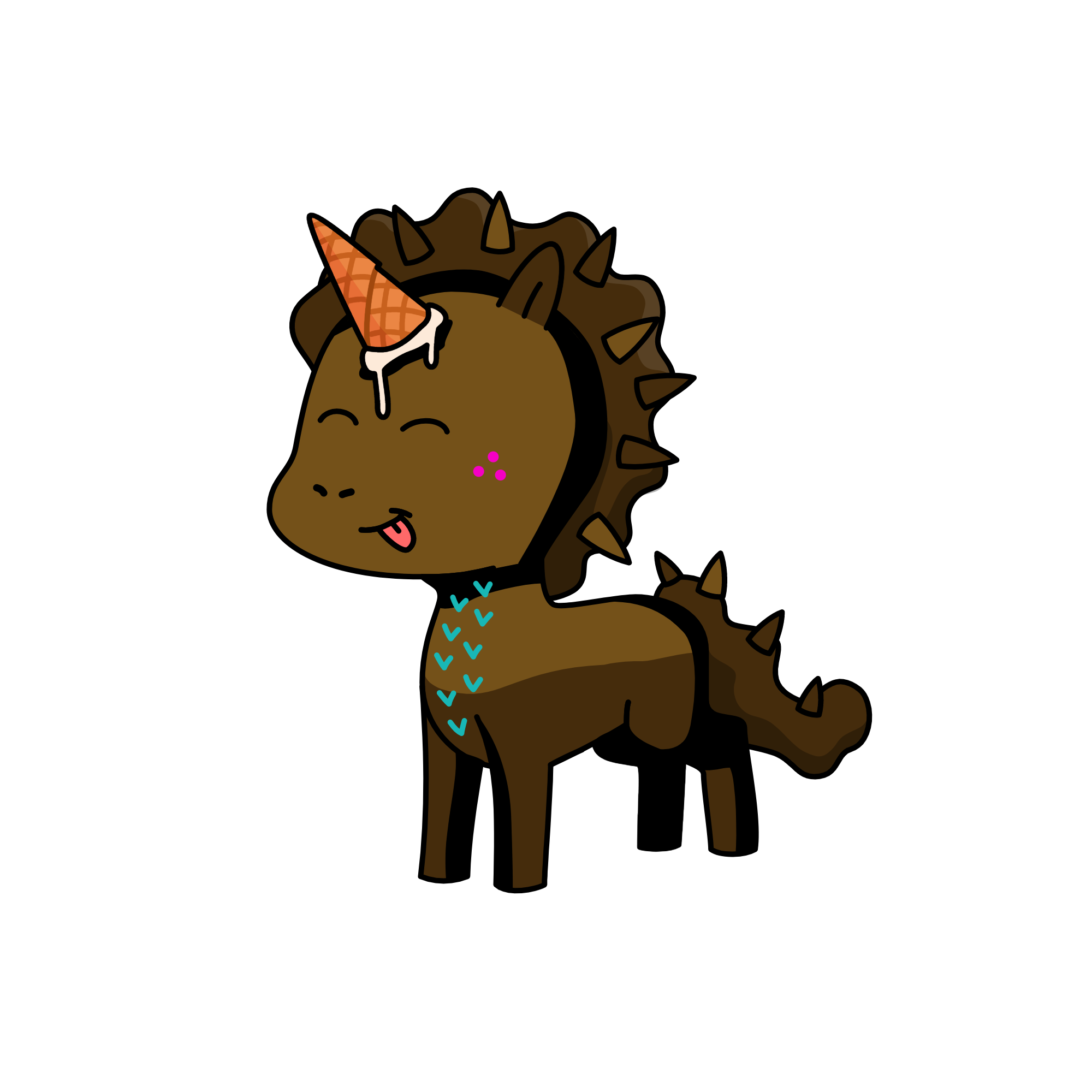 chocolate-chip w/ a hint of vanilla ice cream, the unicorn