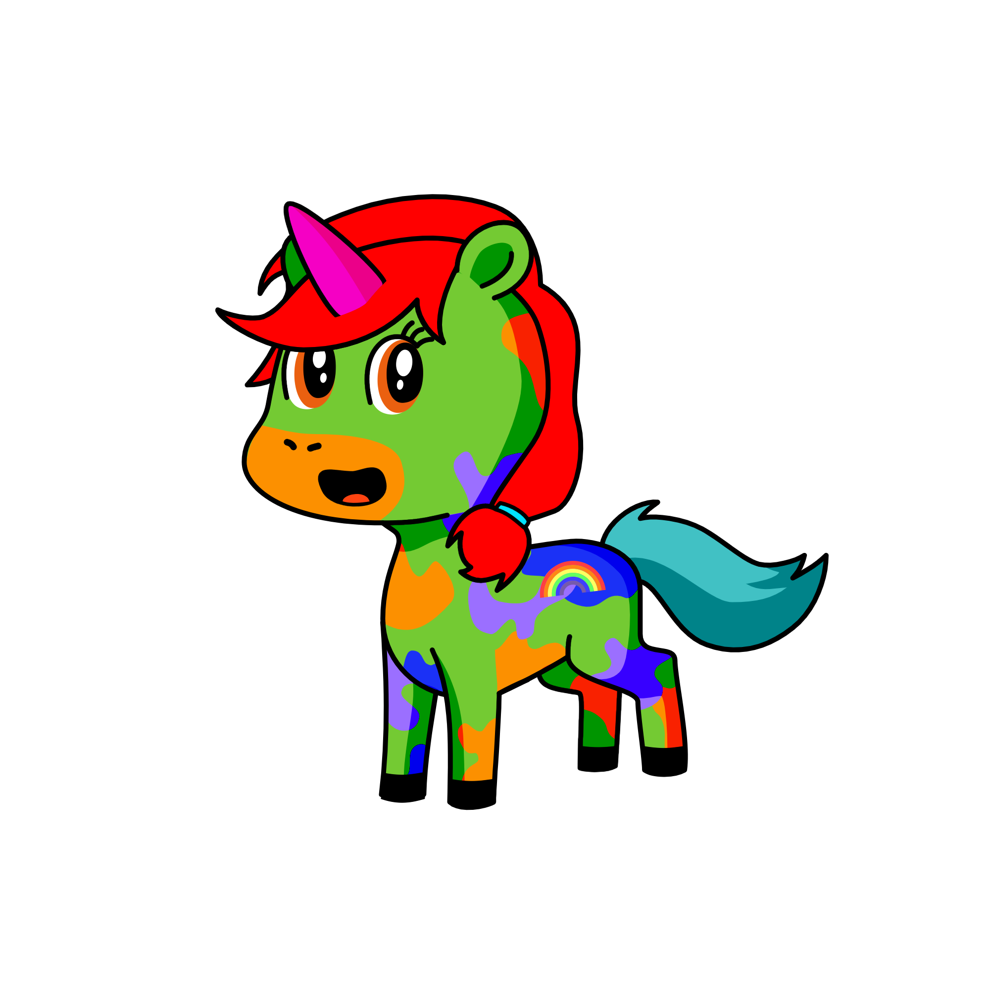 Ruby Red, the unicorn