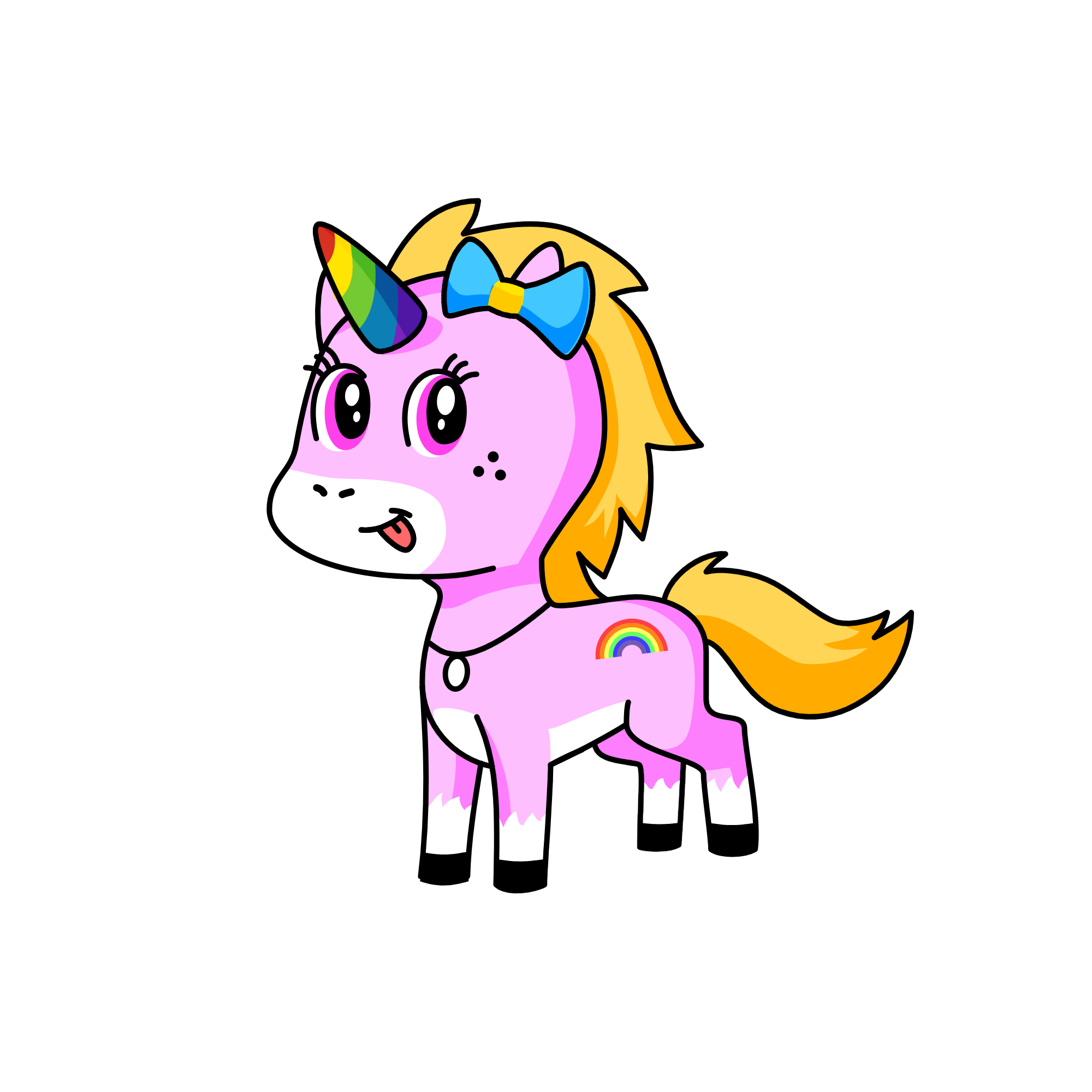 Rainbow, the unicorn