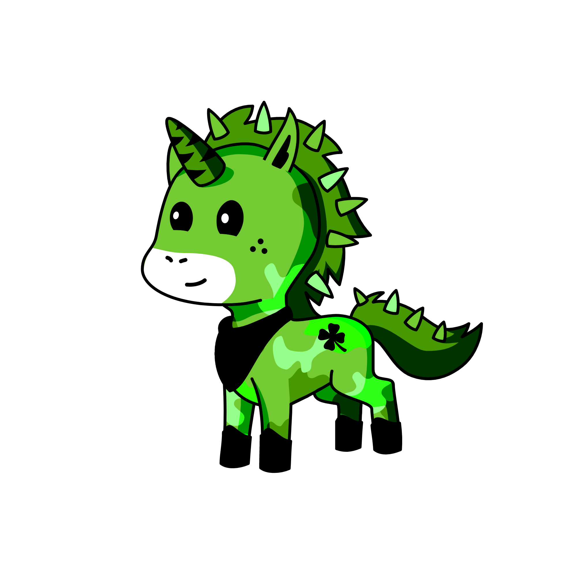 Greeny, the unicorn