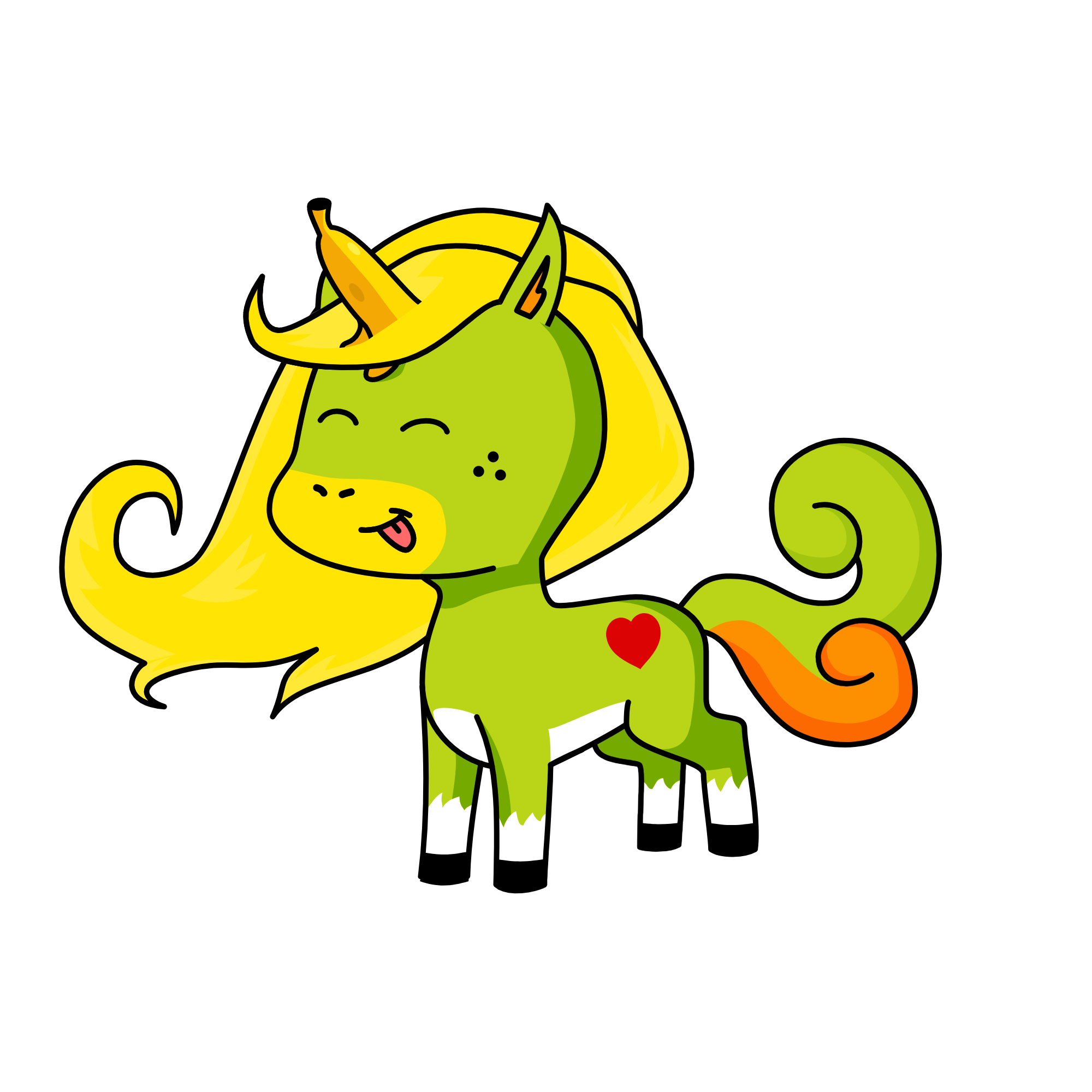 Banana Plop, the unicorn