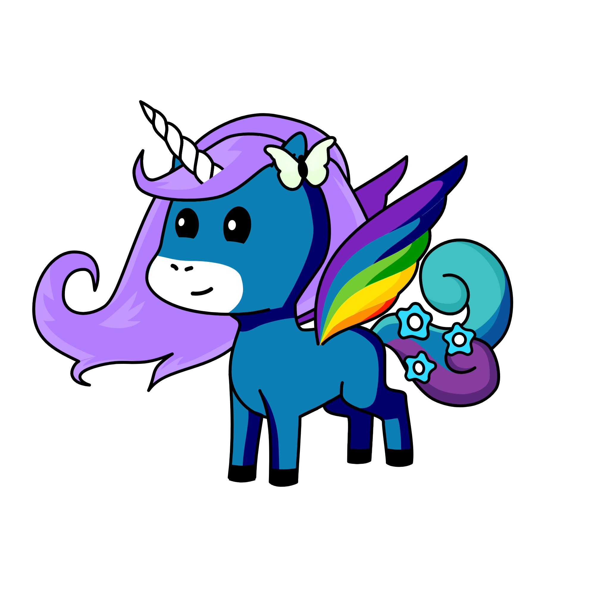 Professor. Snowy Glow Sapphire, the unicorn