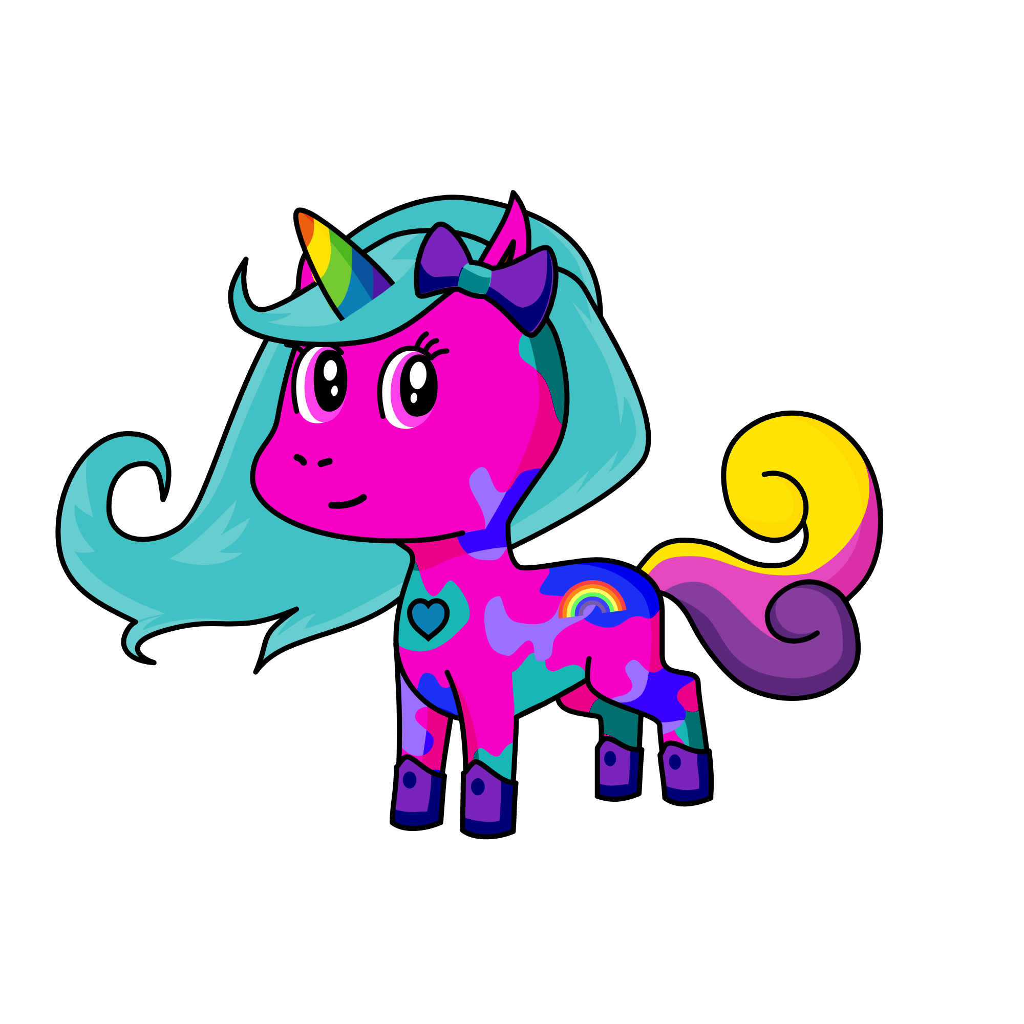 Rainbow, the unicorn