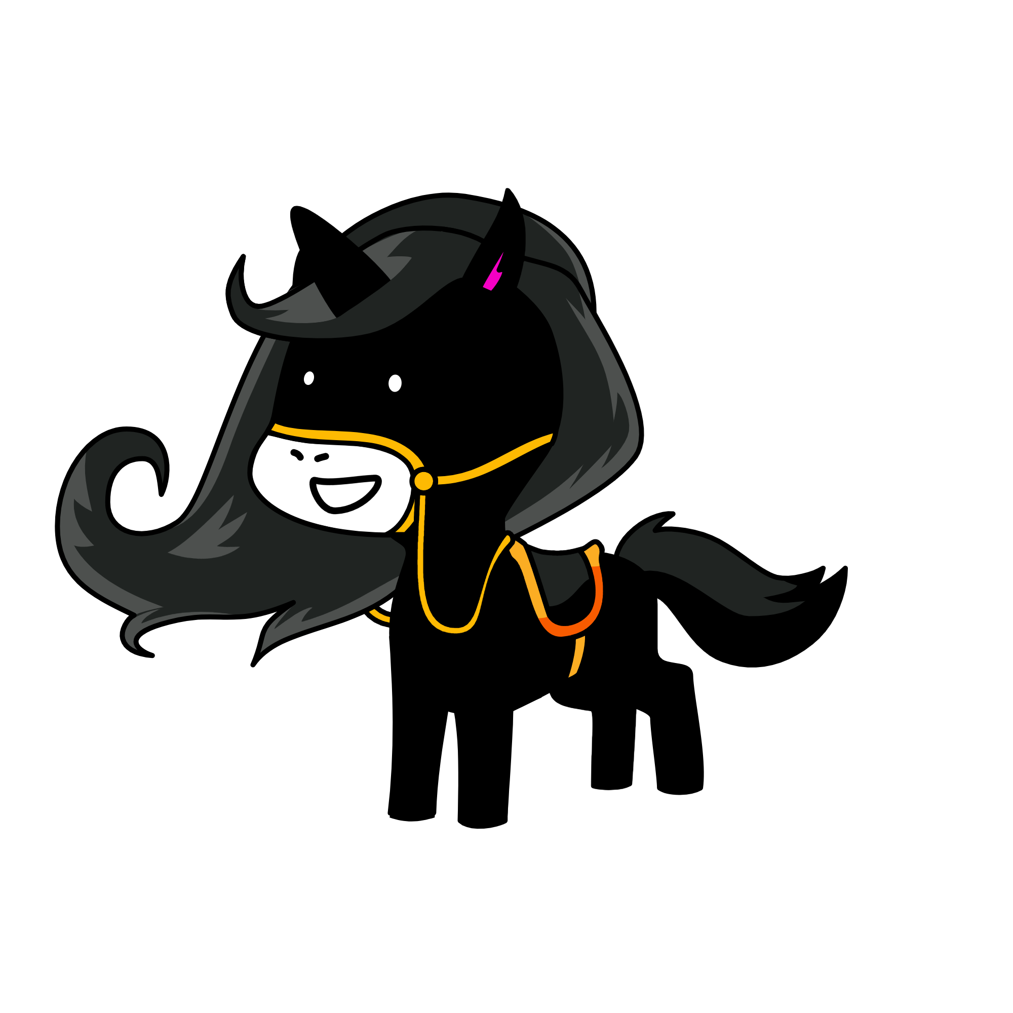 Black Beauty, the unicorn
