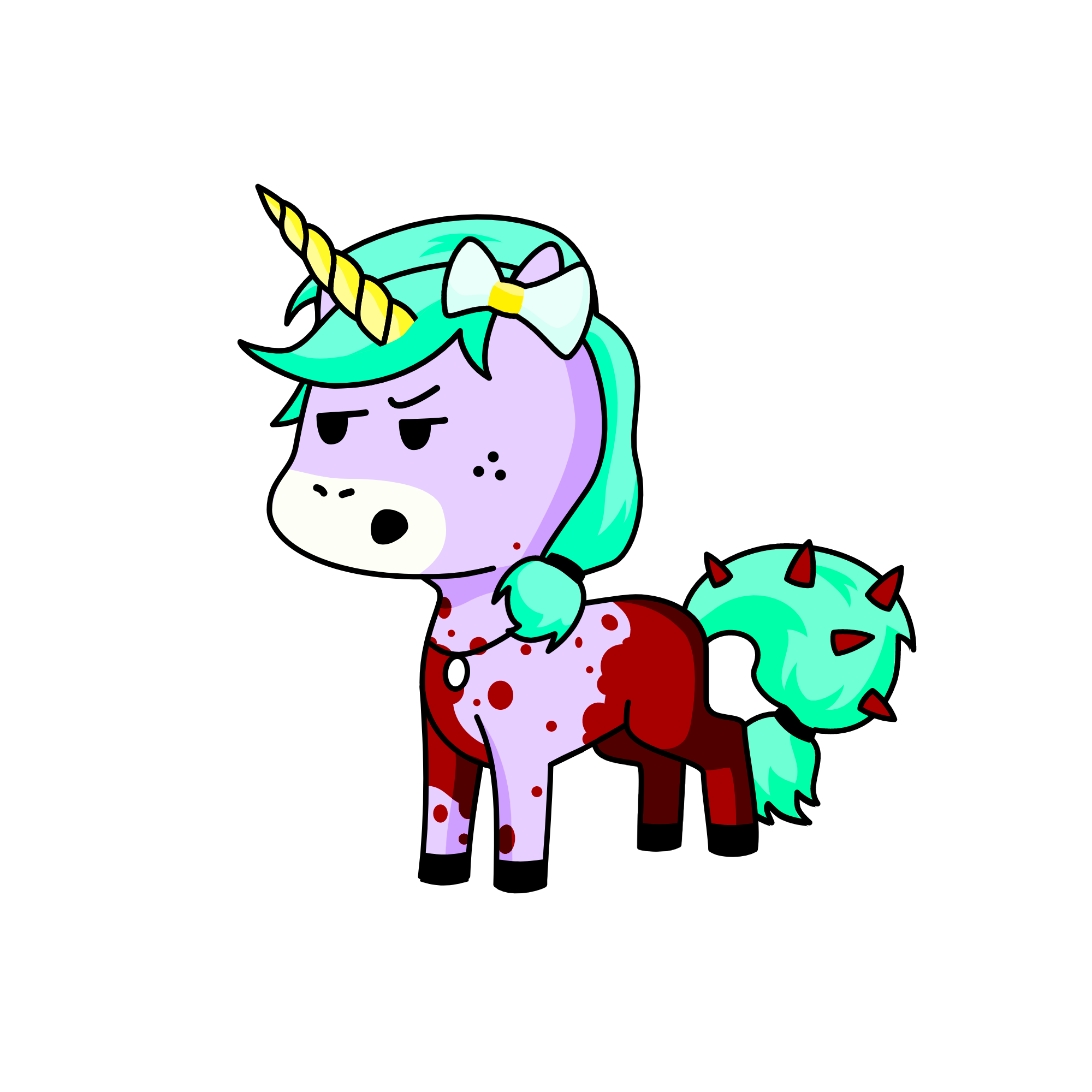 Trixie - "My tail spikes stabbed my ass", the unicorn