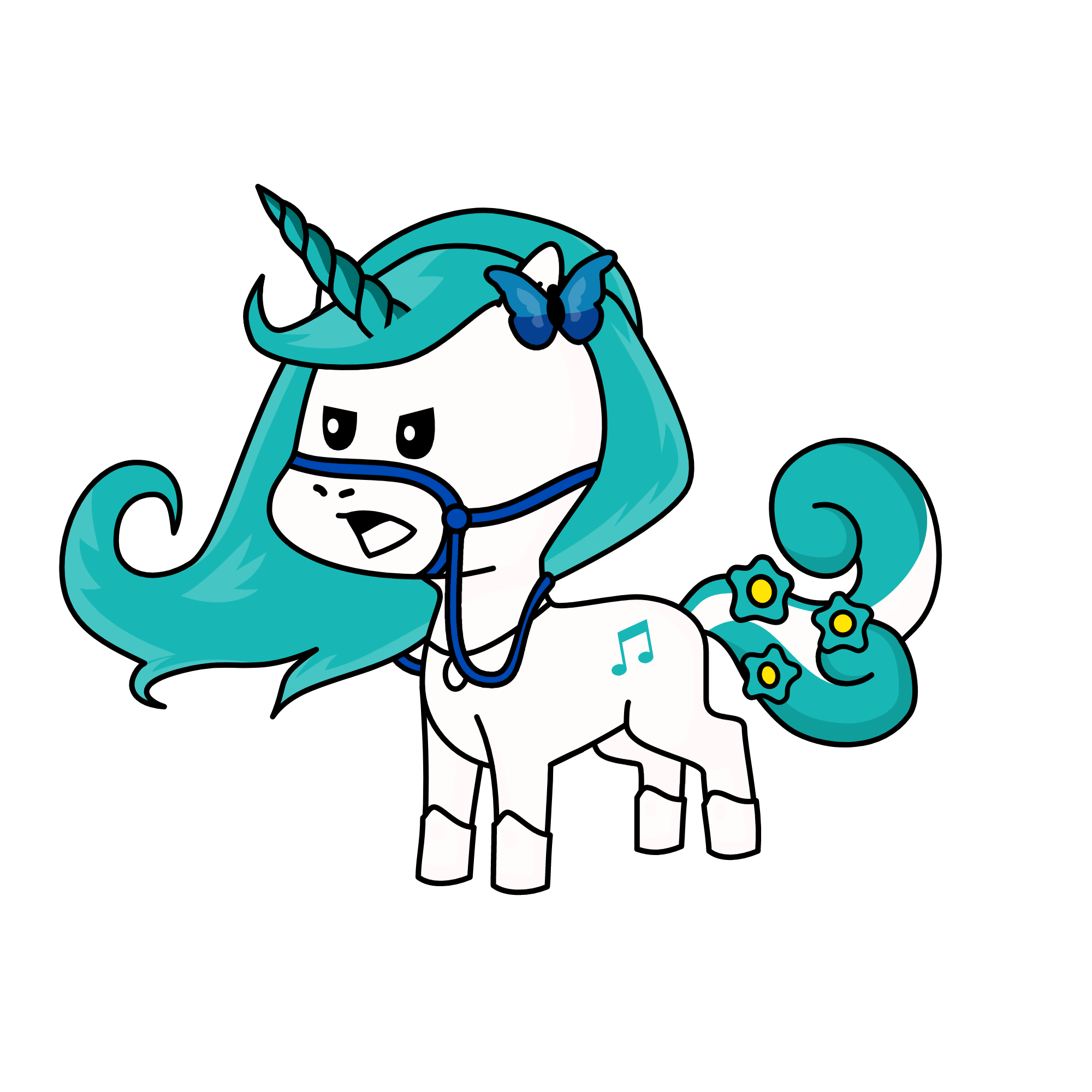 Turquoise, the unicorn