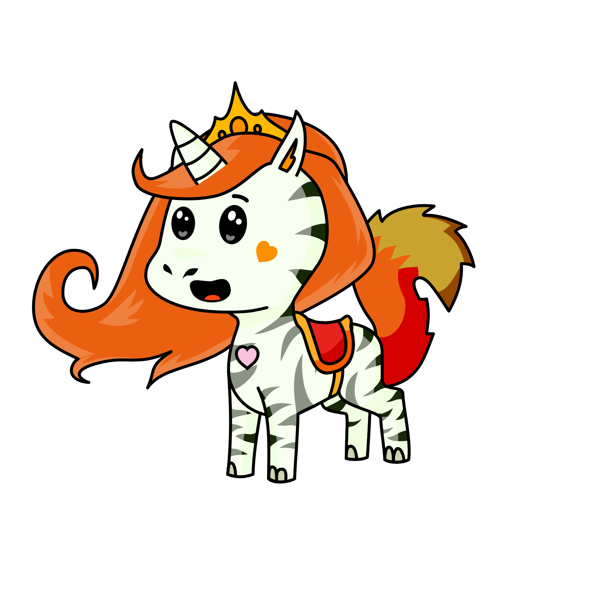 white tiger lion, the unicorn