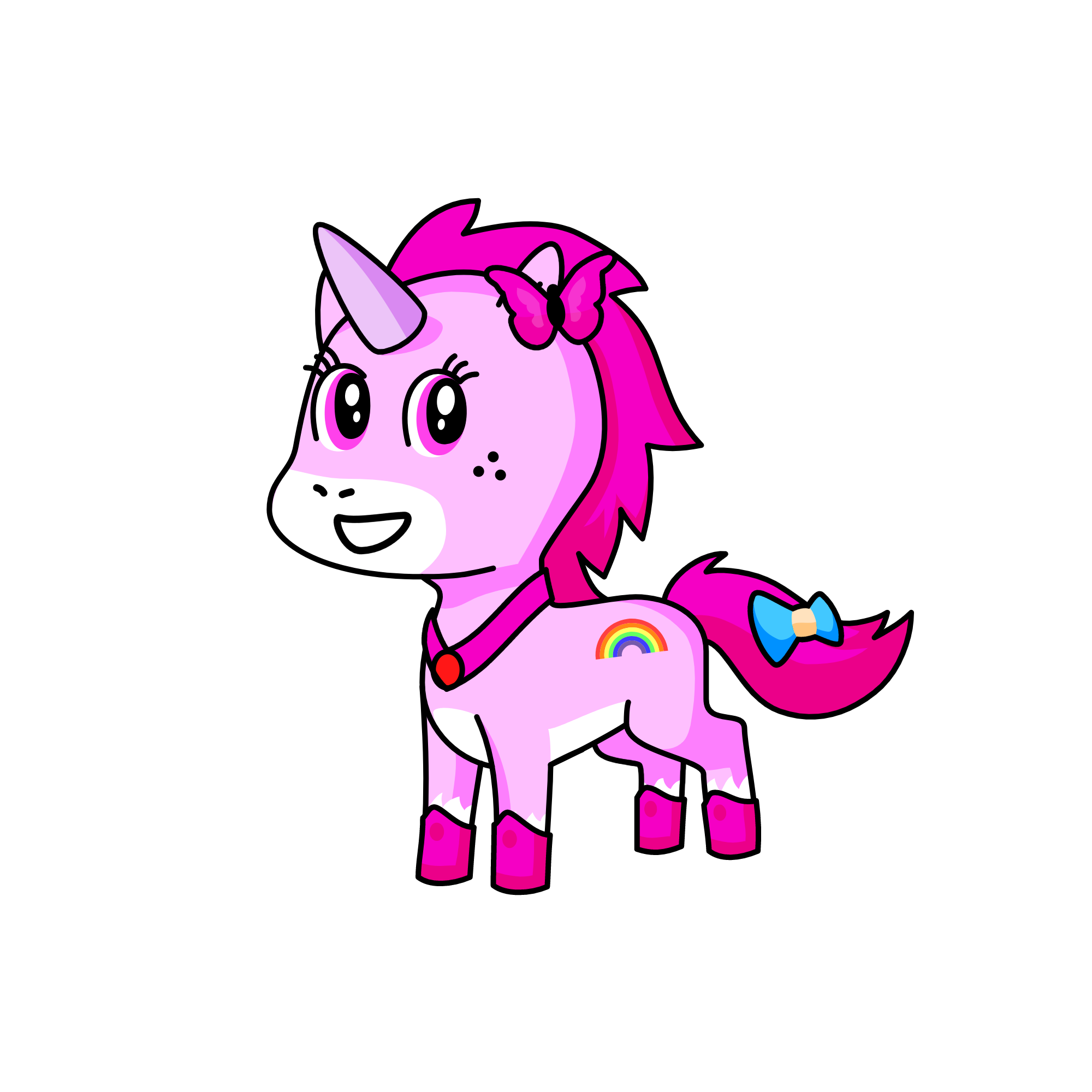 pink, the unicorn