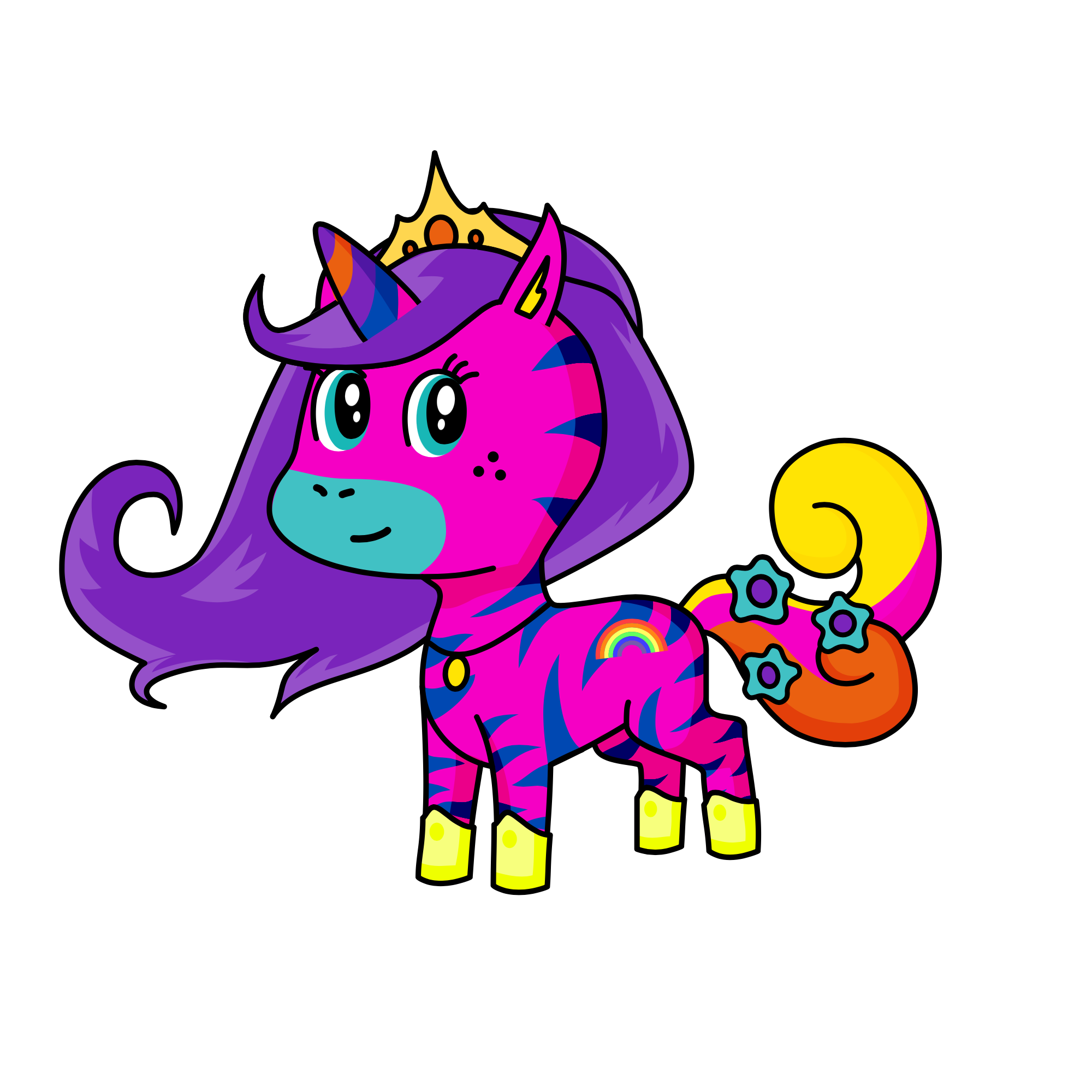 Blueberry popstar, the unicorn