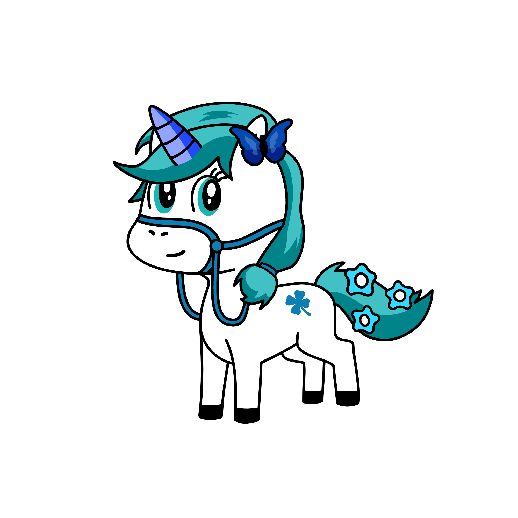 blue, the unicorn