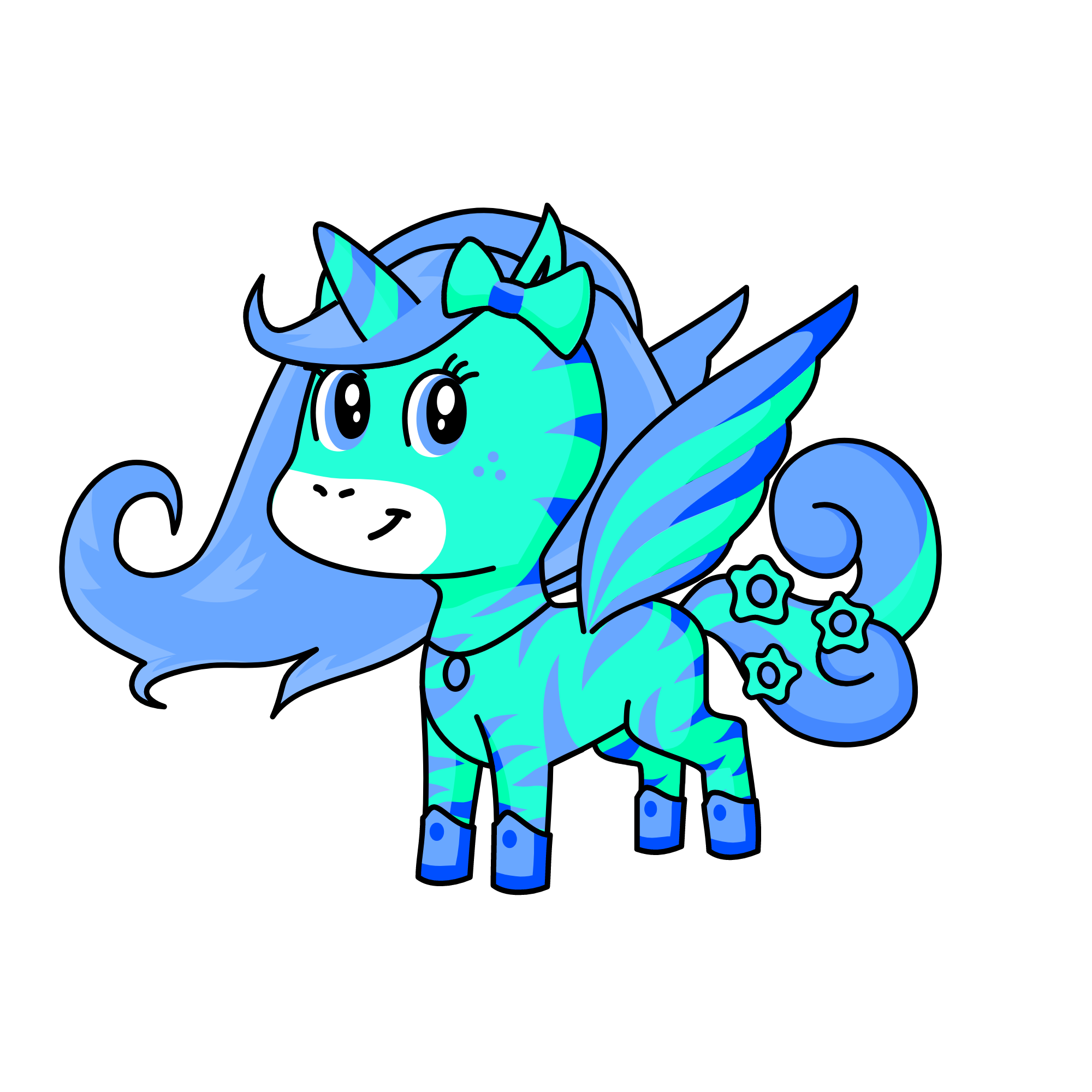 Bubbles 💙💙, the unicorn