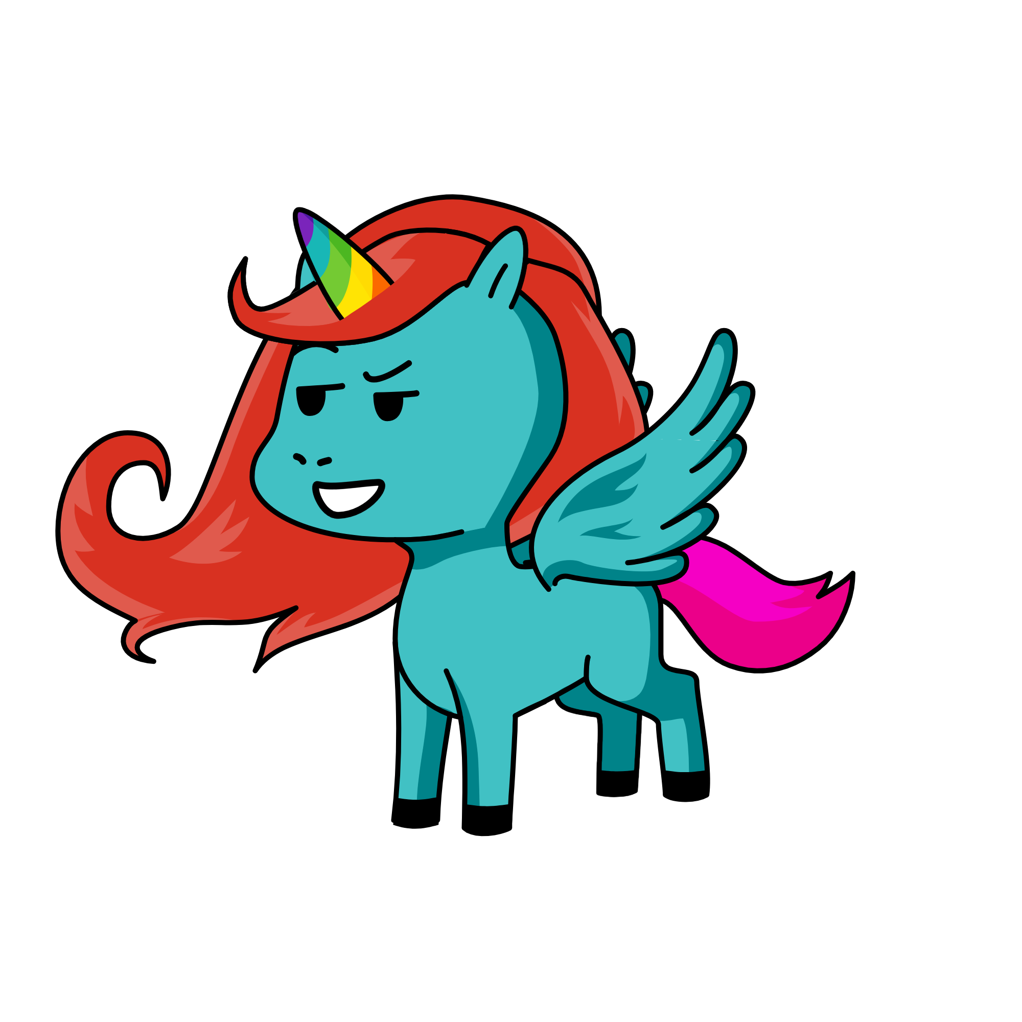 rainbow dash, the unicorn