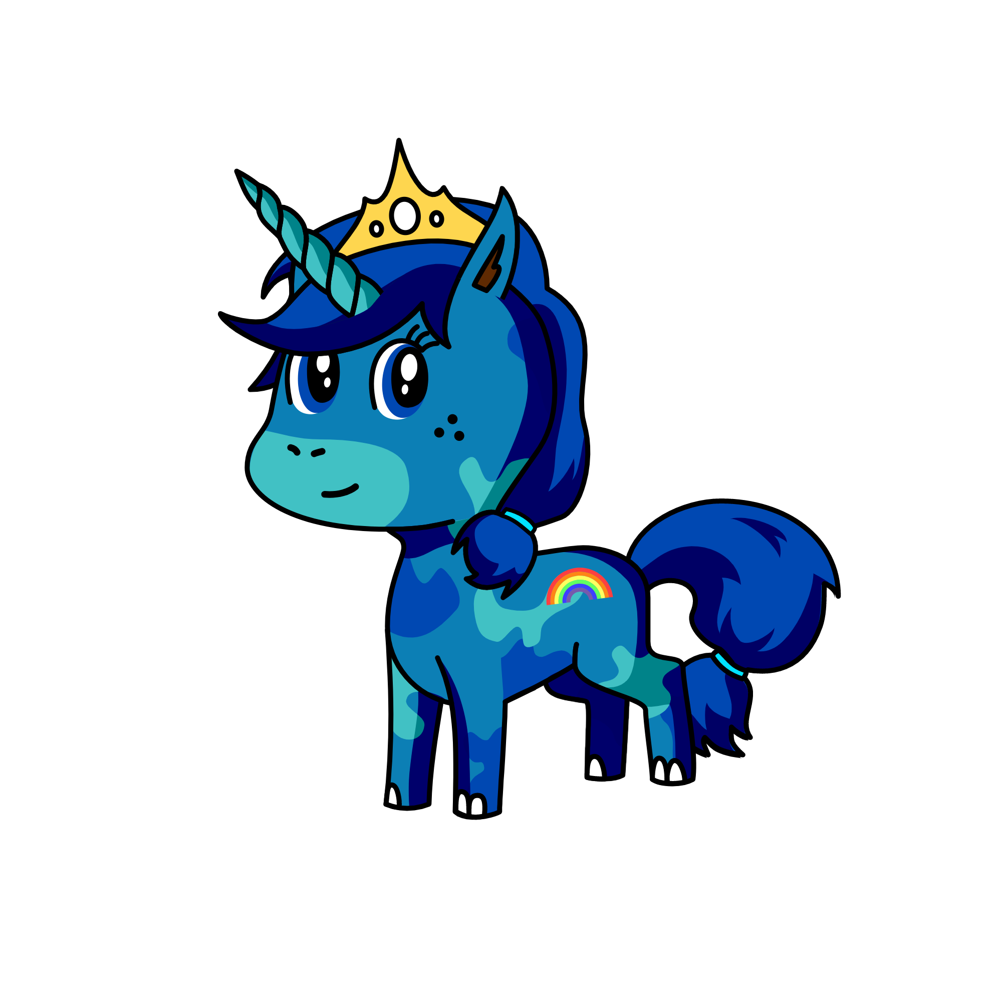Blue, the unicorn
