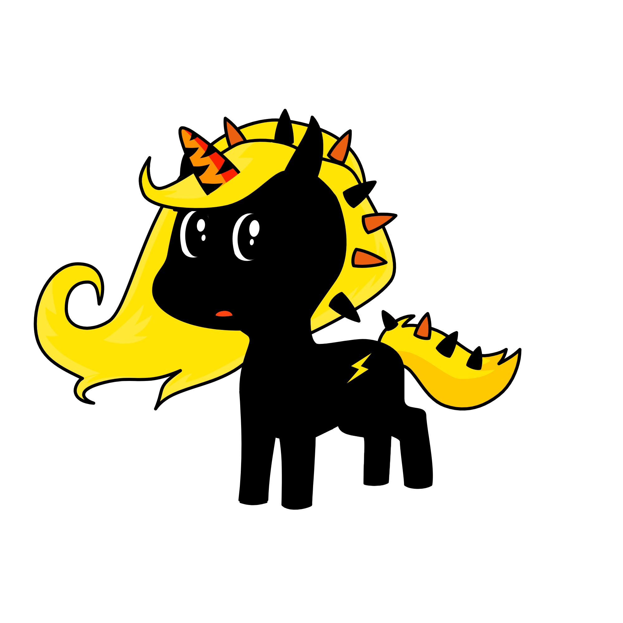black, the unicorn