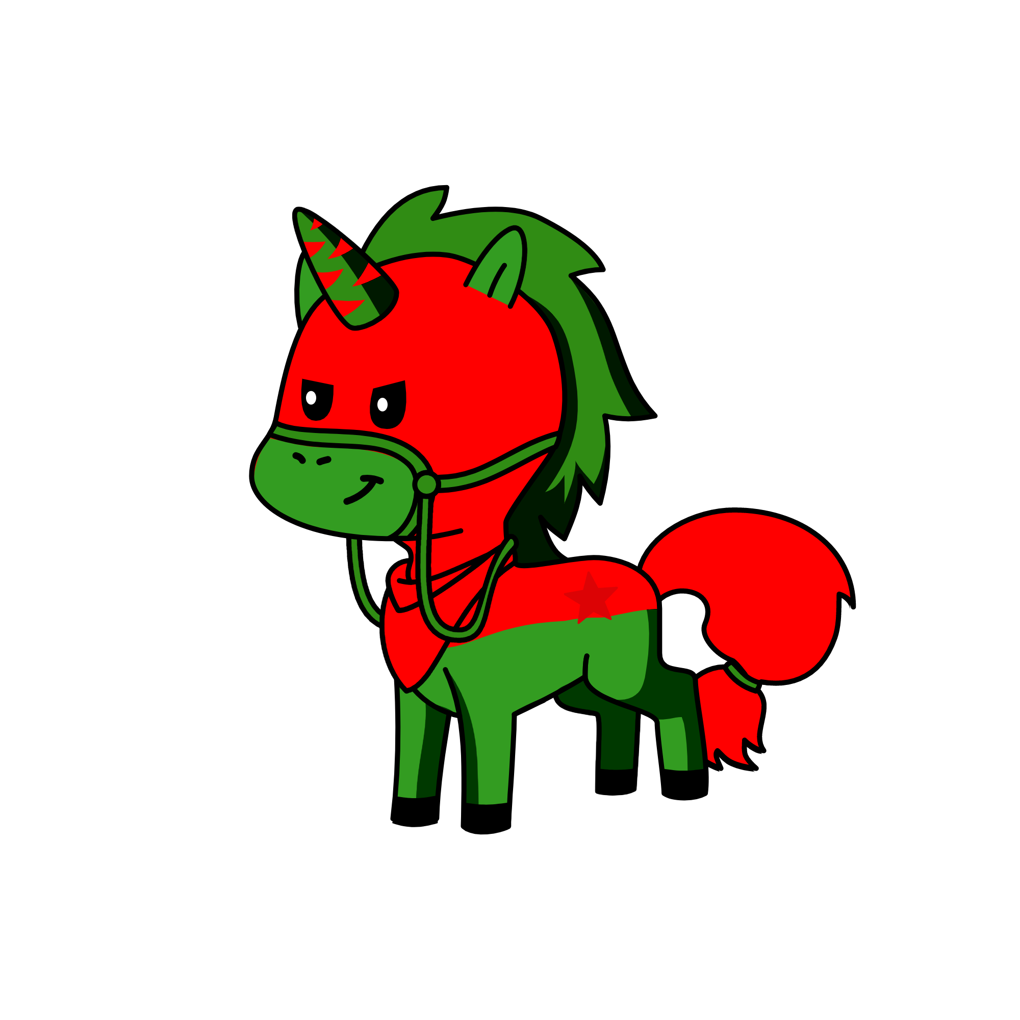 Christmas, the unicorn