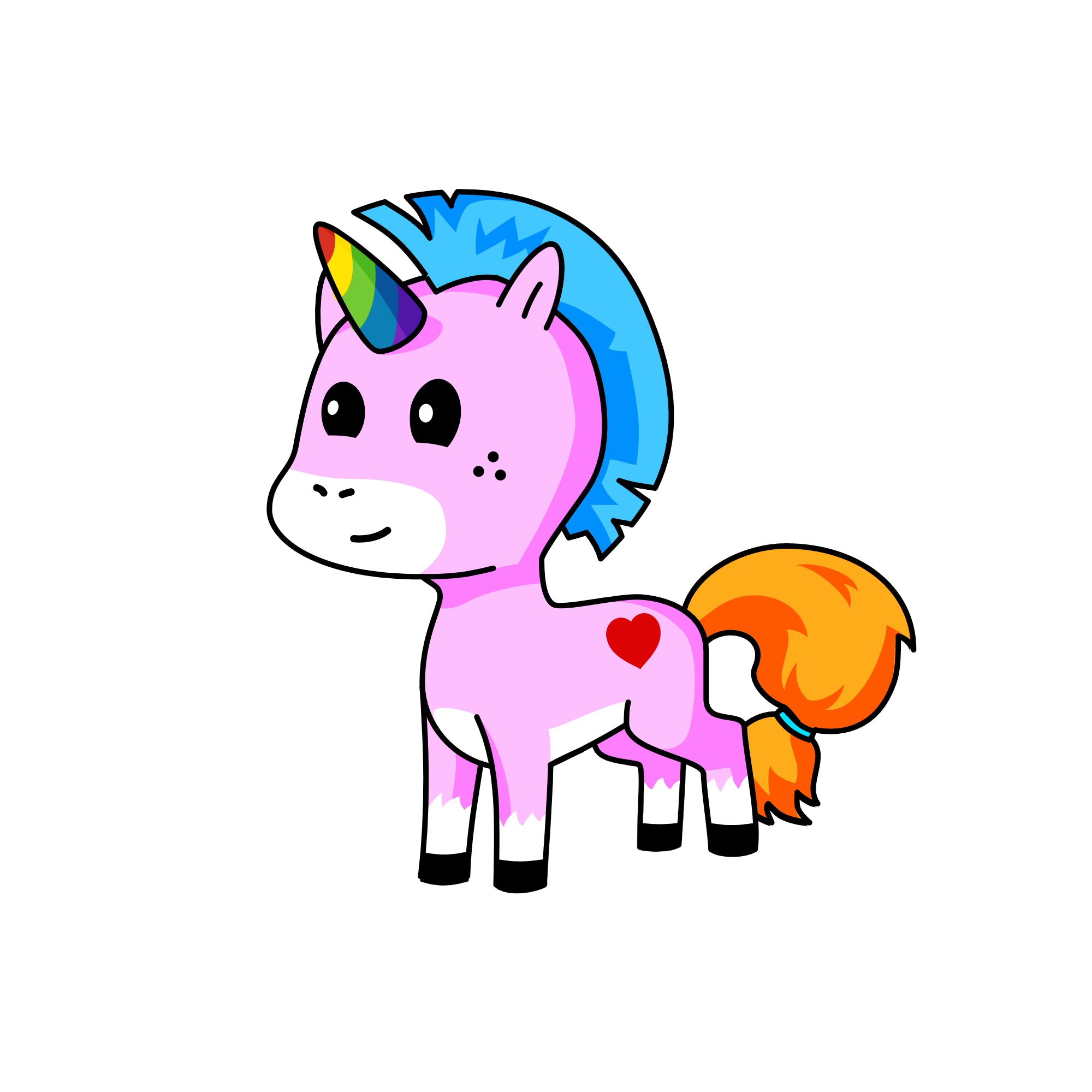Rainbow, the unicorn