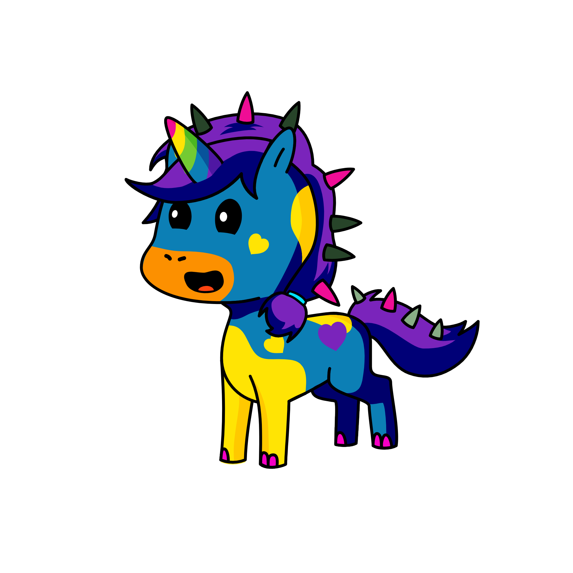 Evening, the unicorn