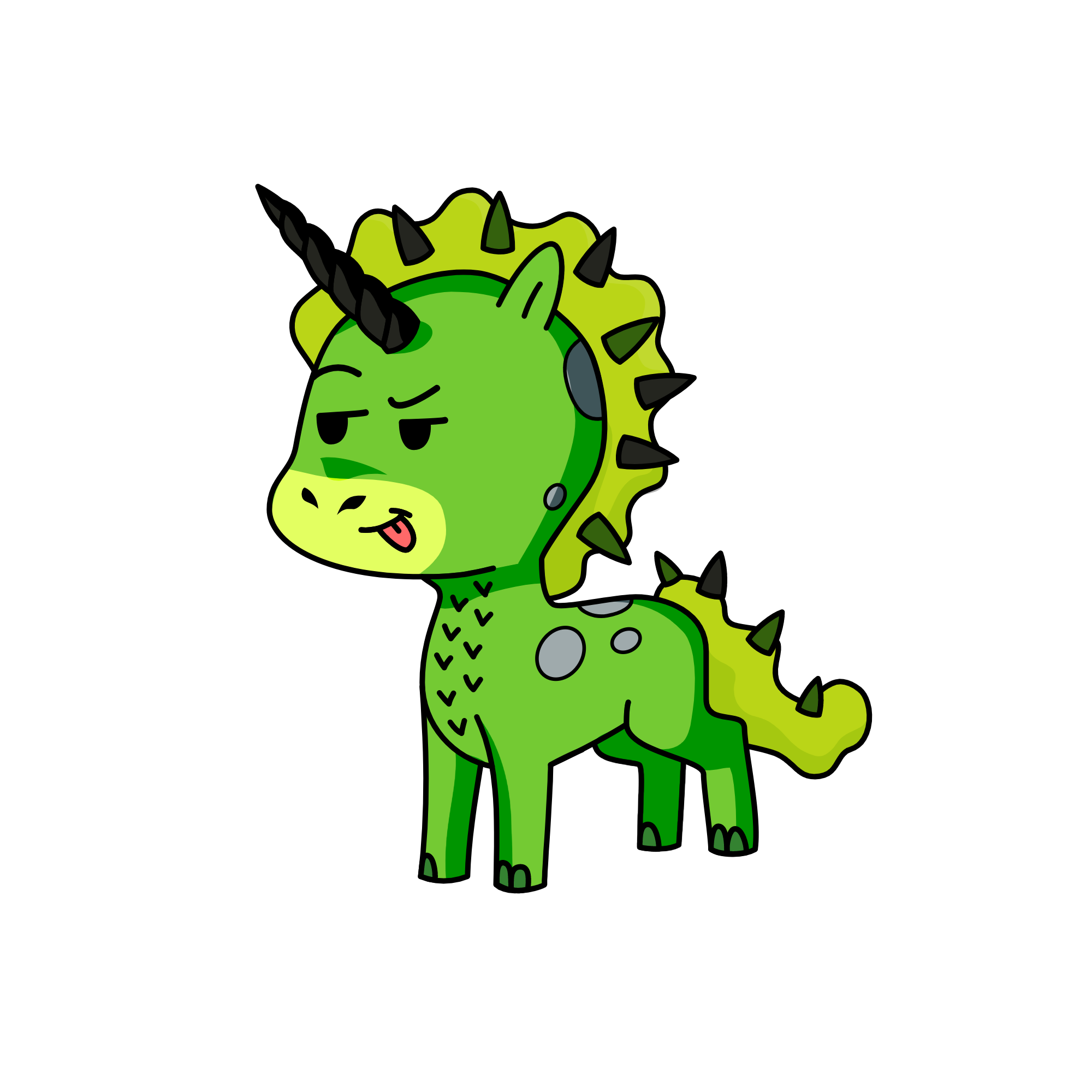 Dinna the dino, the unicorn
