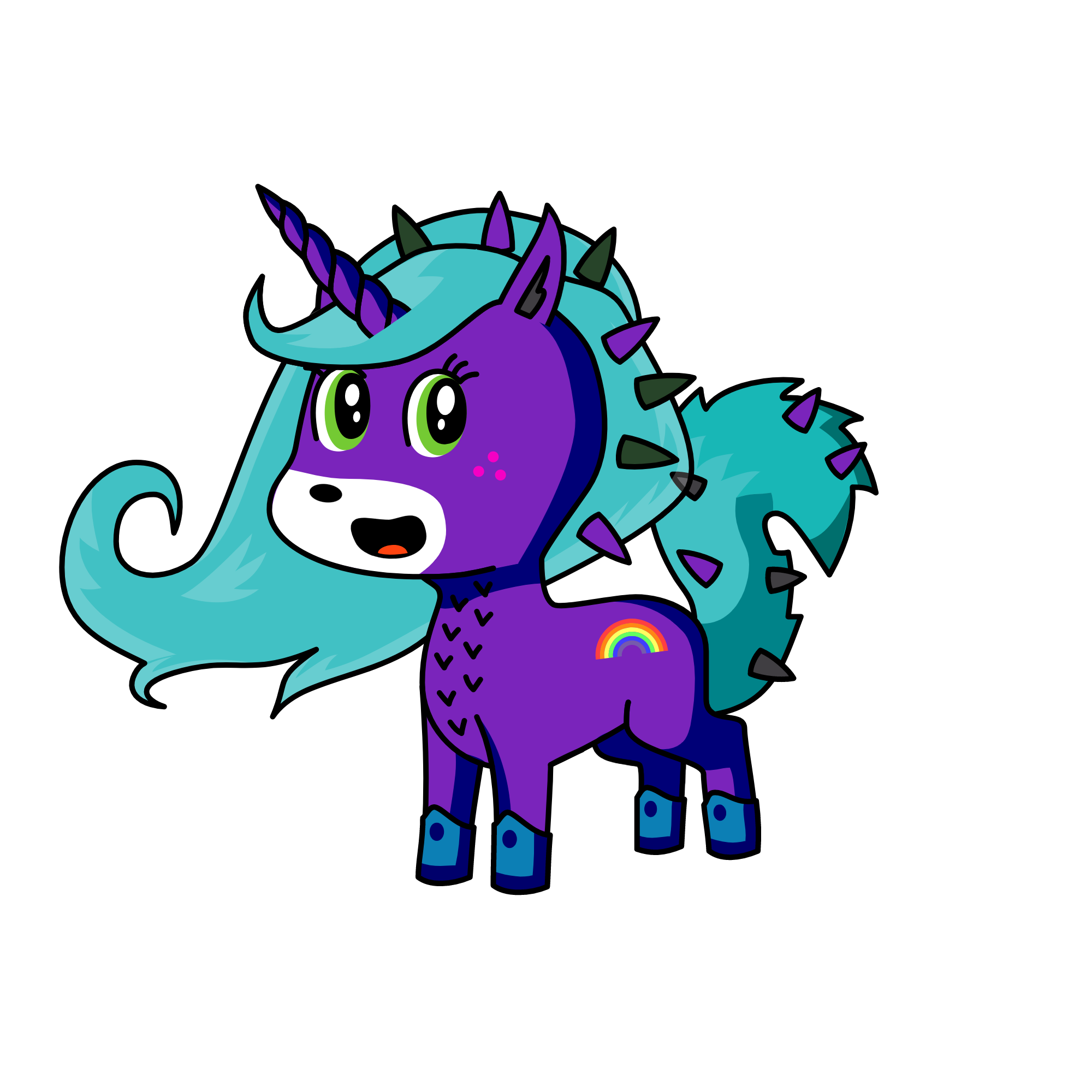 Foxysparkletunes, the unicorn