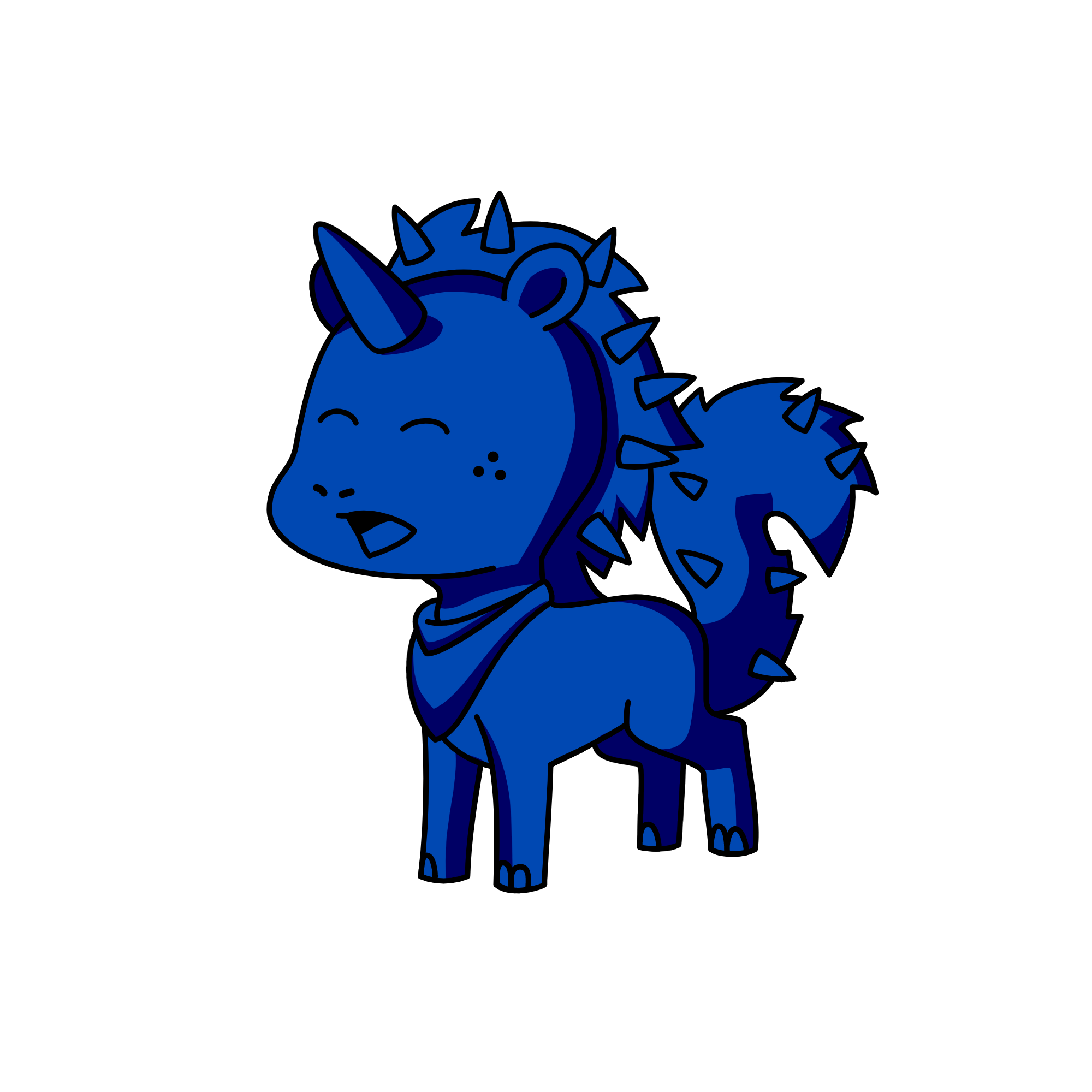 Mr Blue Bitch, the unicorn
