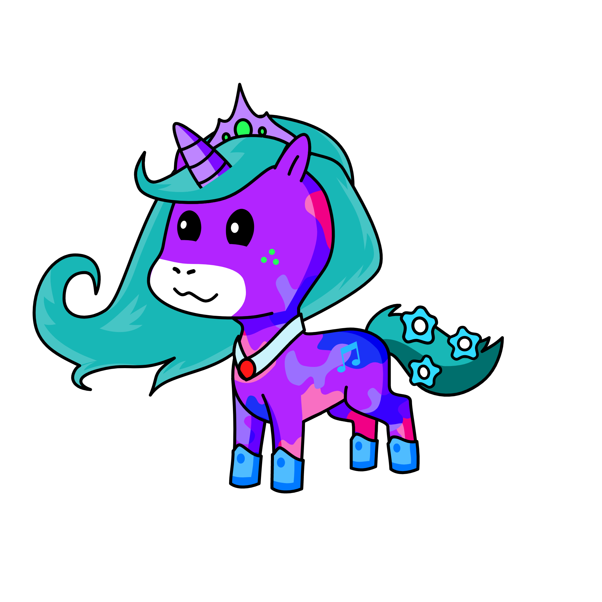 Rainbow, the unicorn