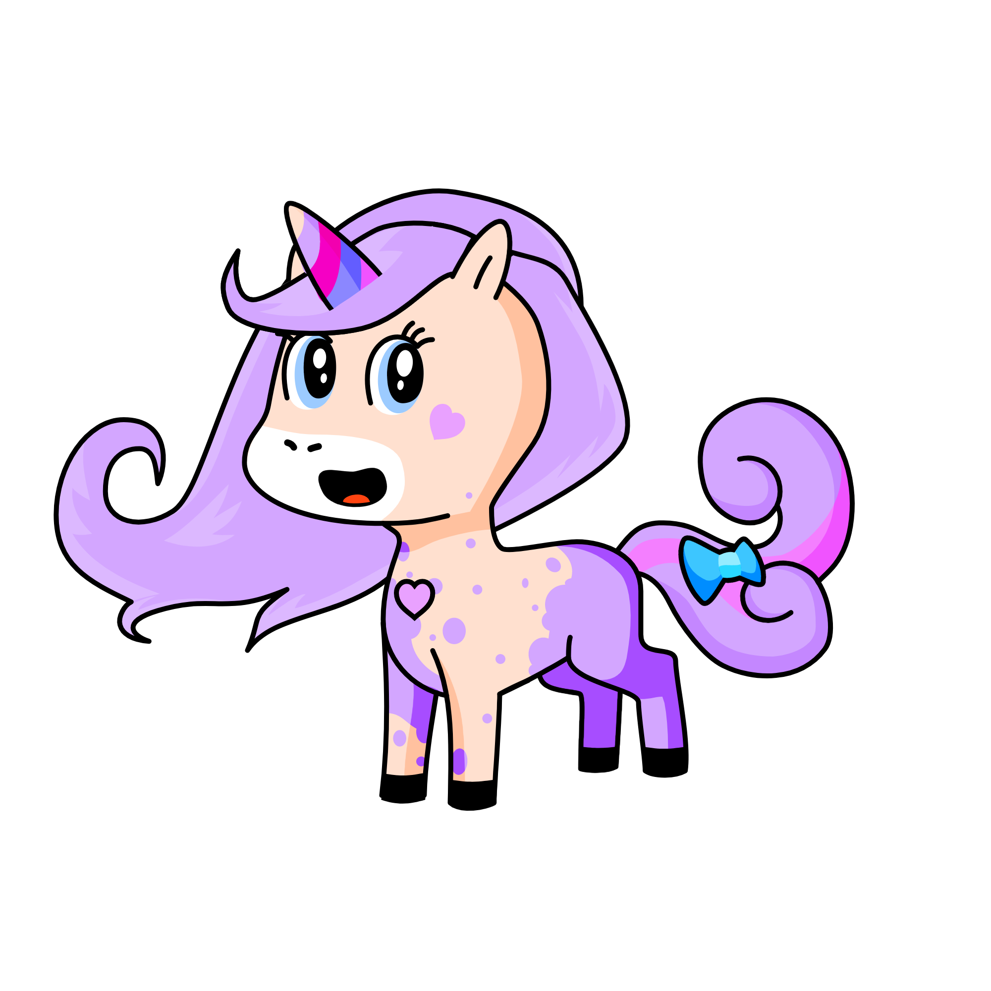 Purple ye, the unicorn