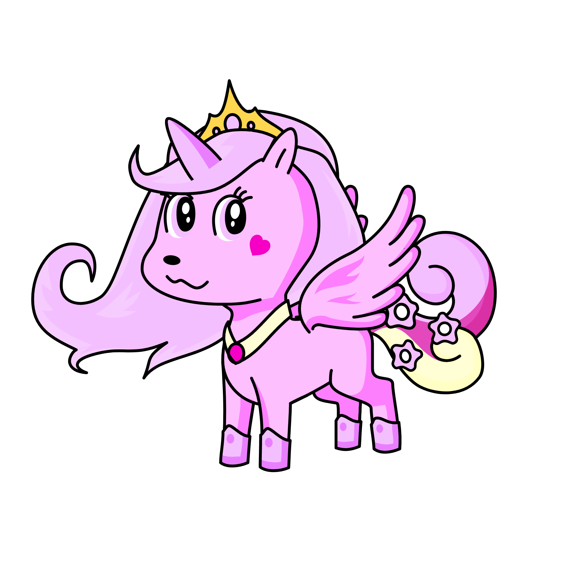 princess pink, the unicorn