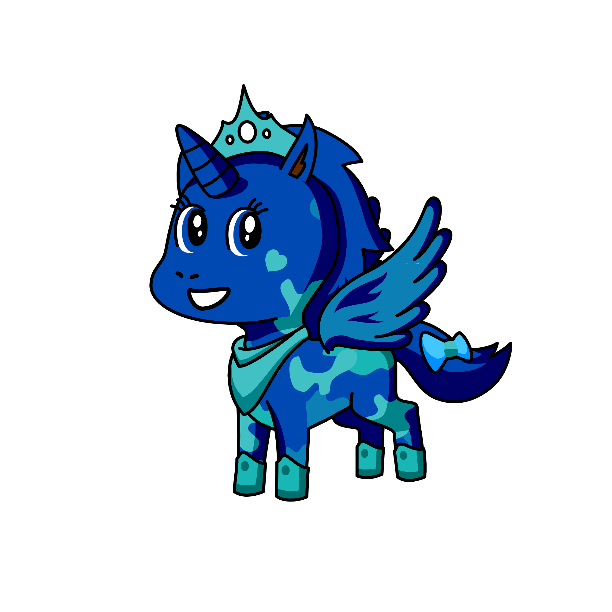 Princess Bluey, the unicorn