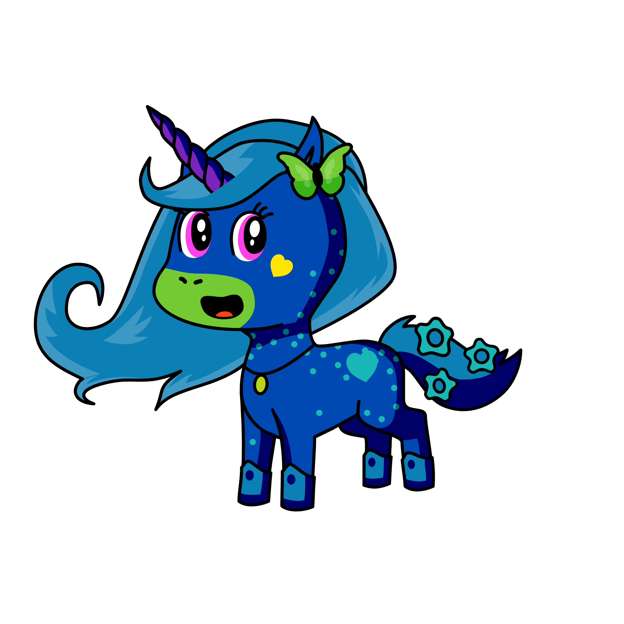 fluterfly, the unicorn