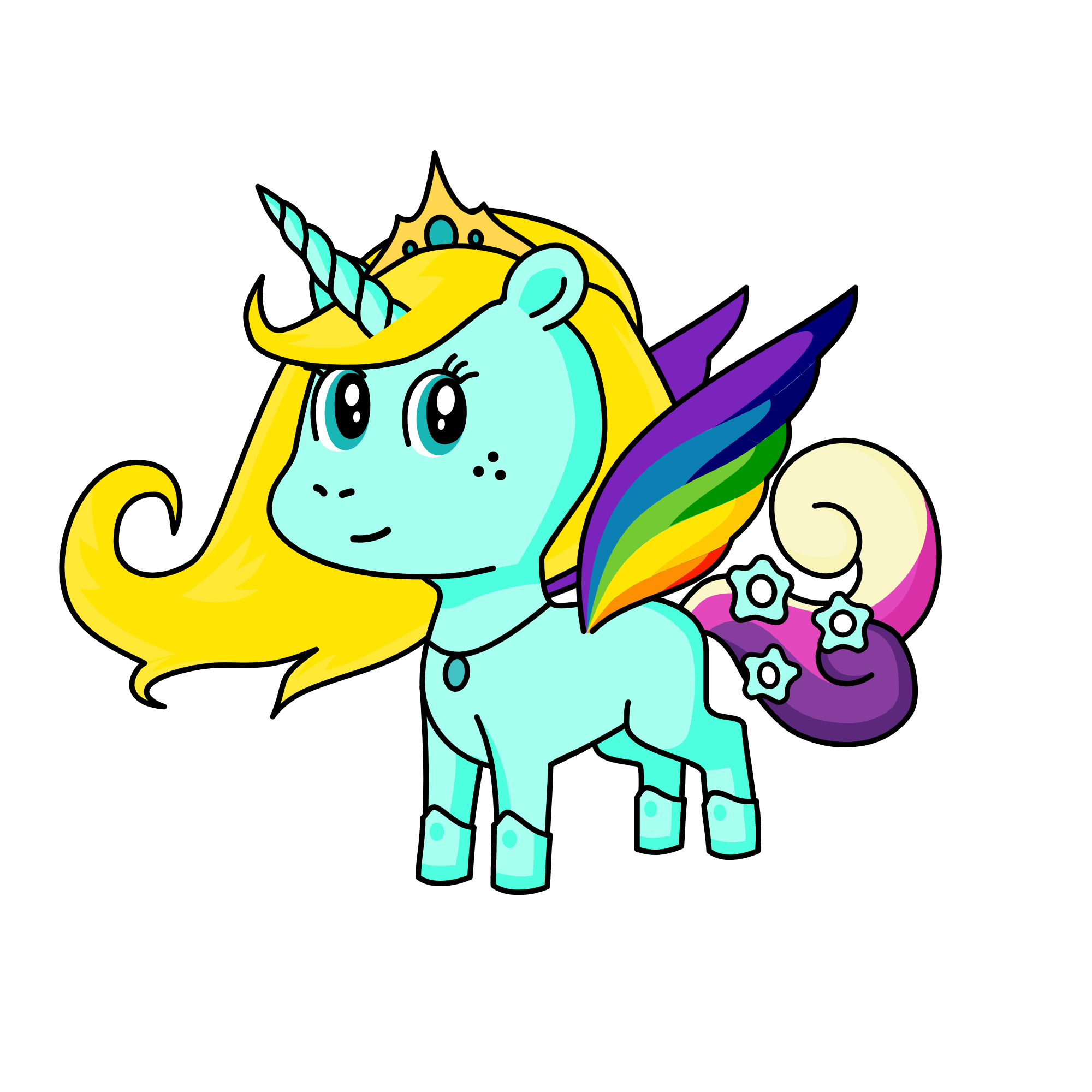 princess emerald rainbowcorn, the unicorn