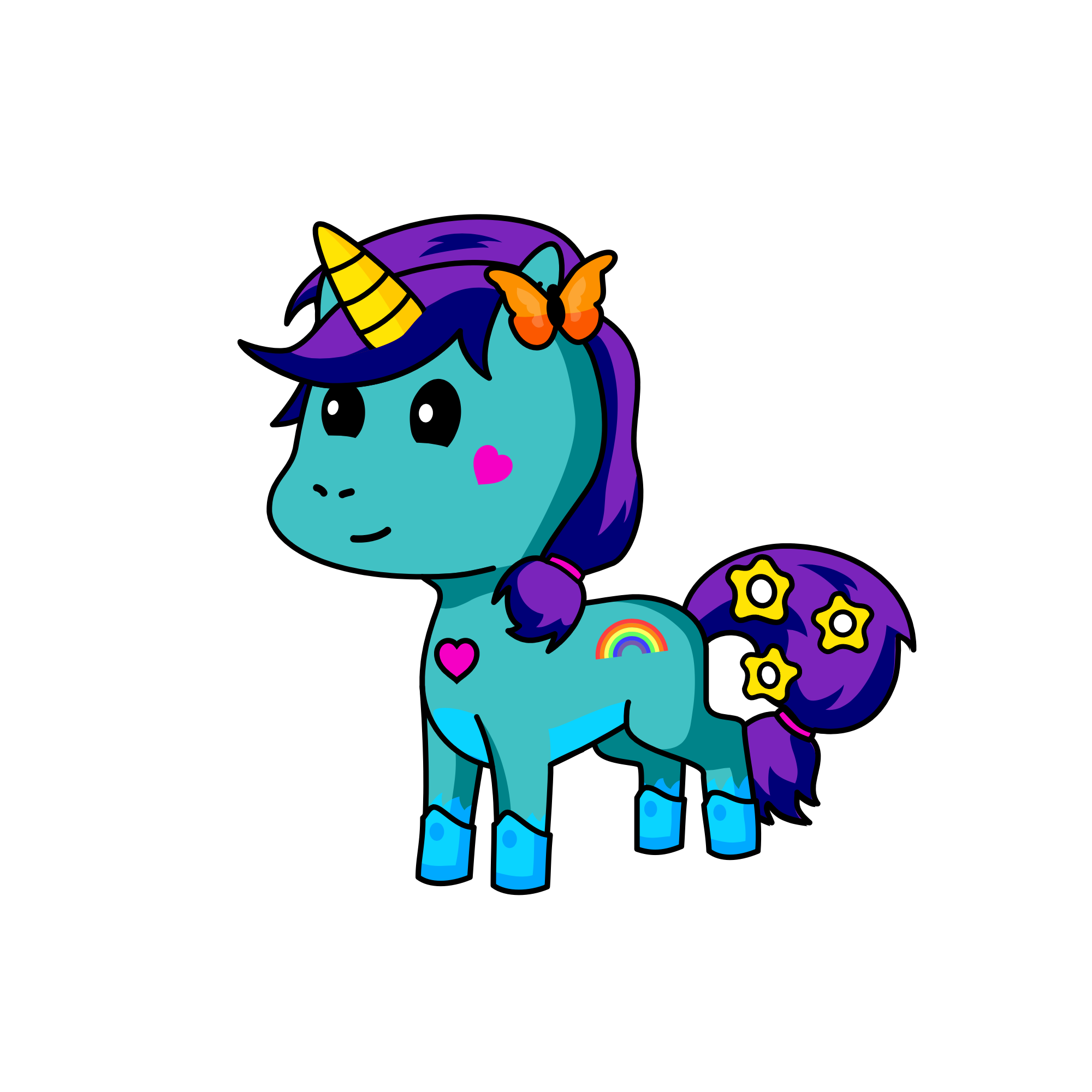 Cloudy, the unicorn