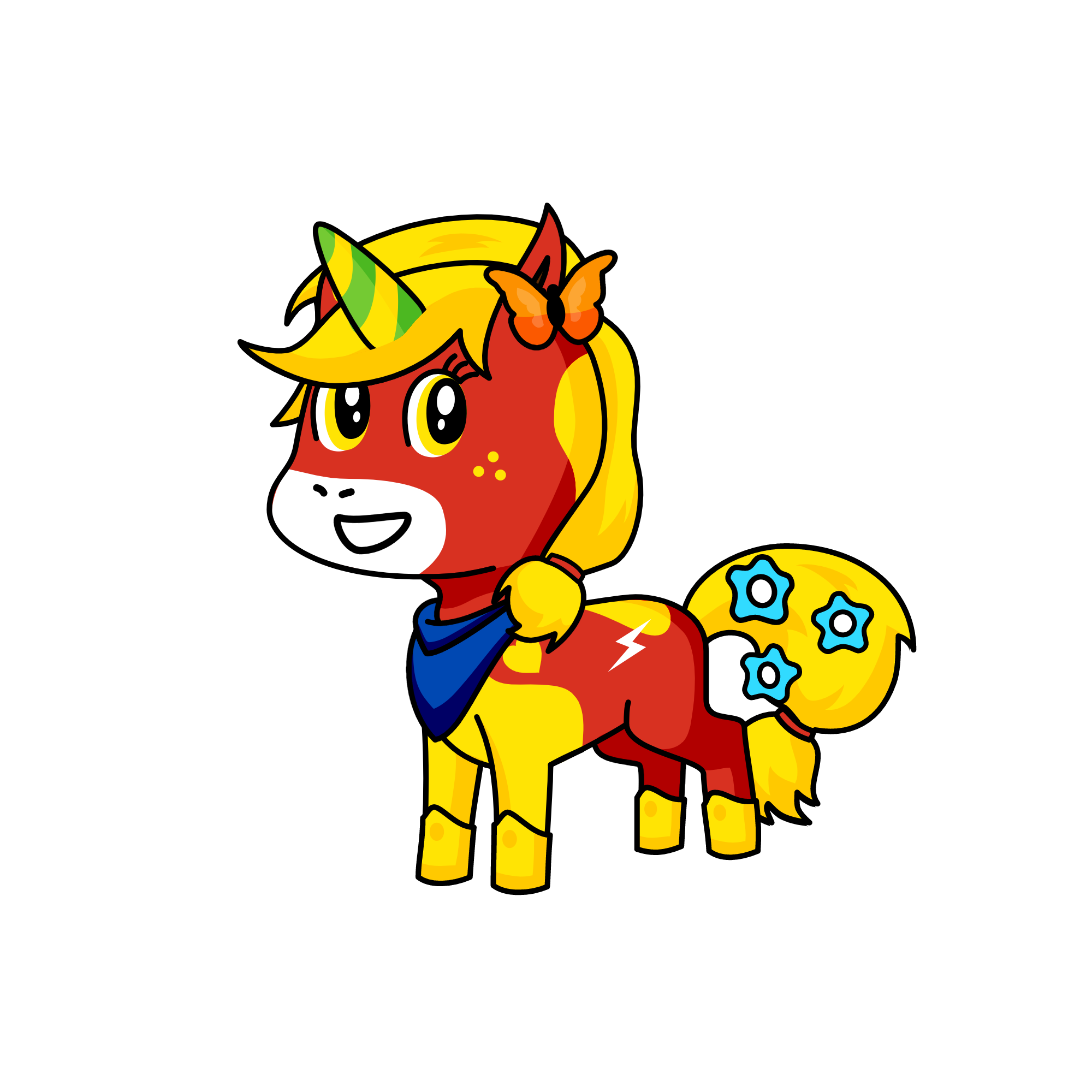 Cowgirl, the unicorn