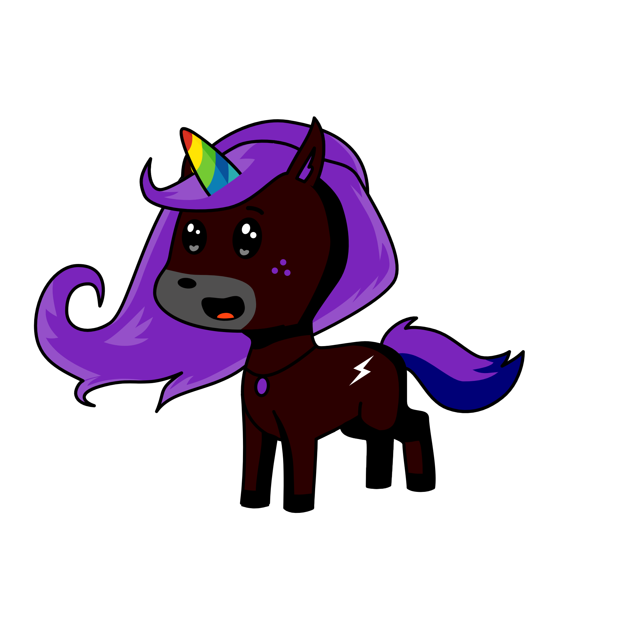 Glixy, the unicorn