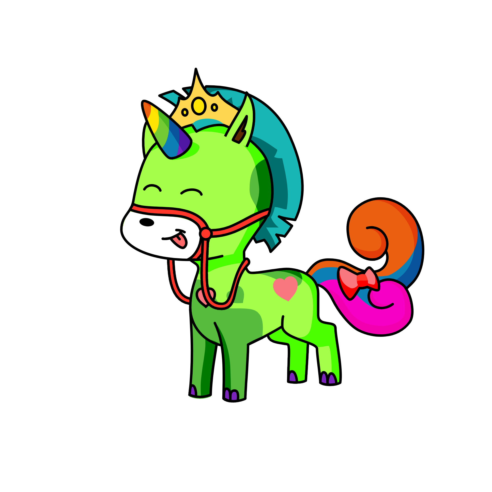 Rainbow, the unicorn