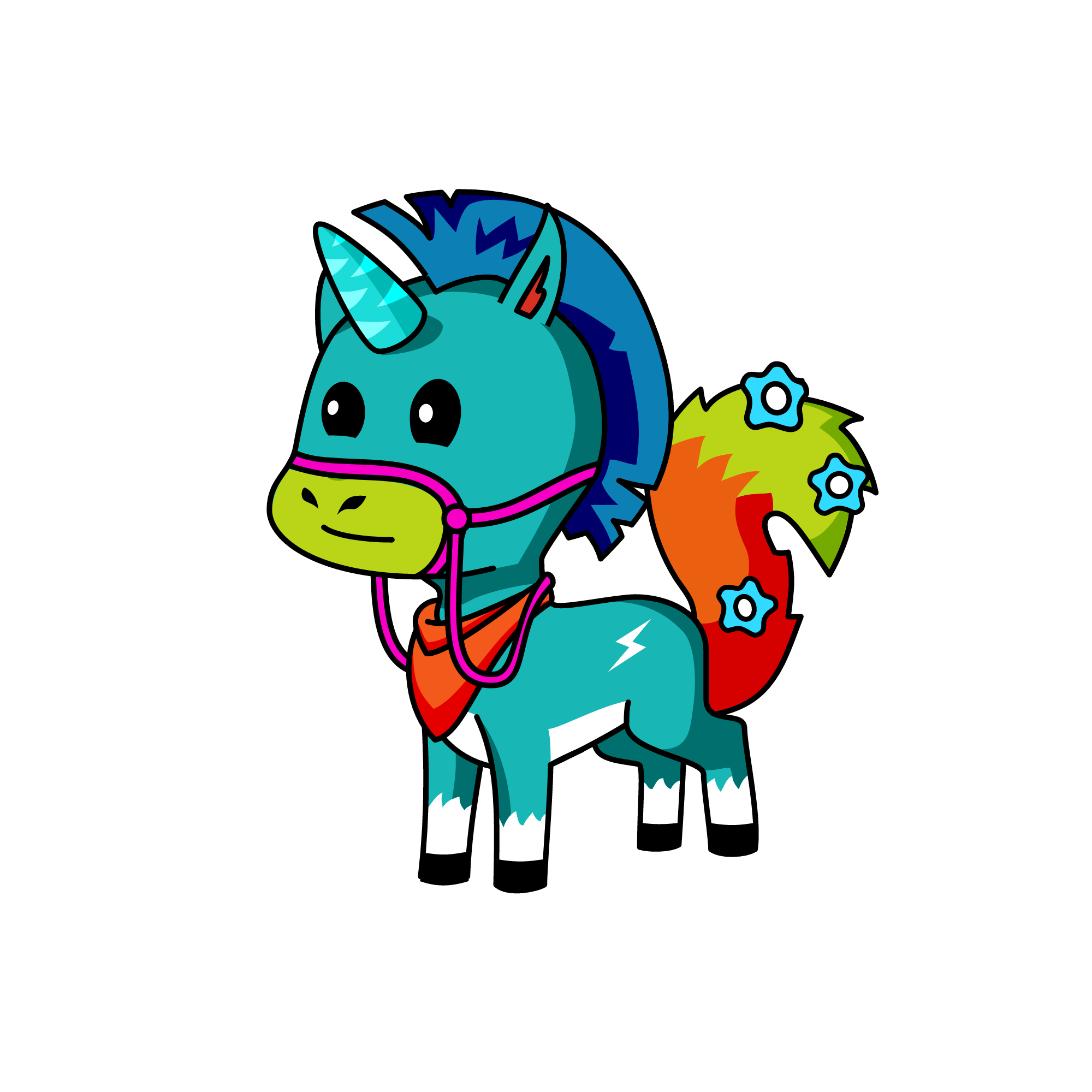 Unicornio azul oscuro, the unicorn
