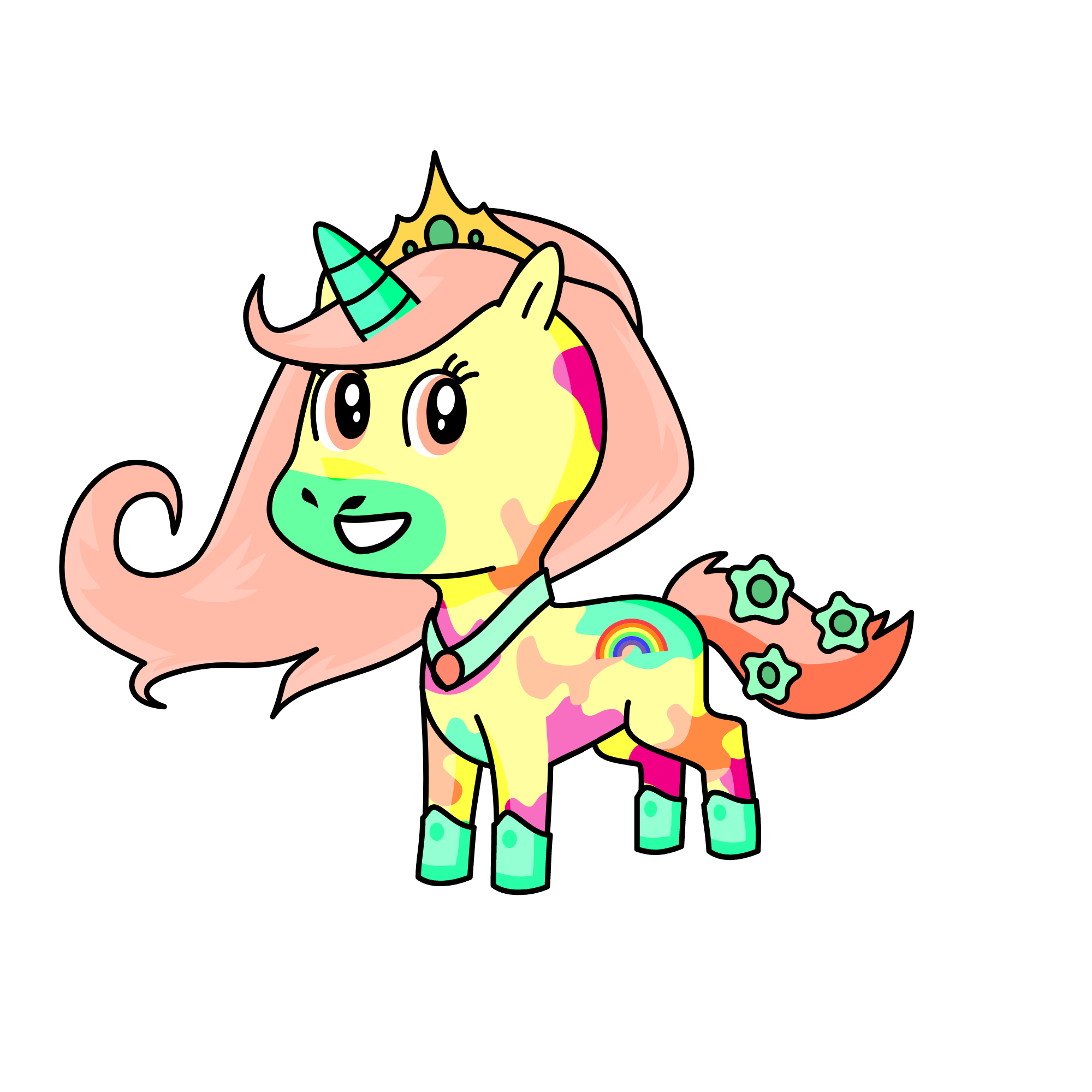 Princess Barbie, the unicorn