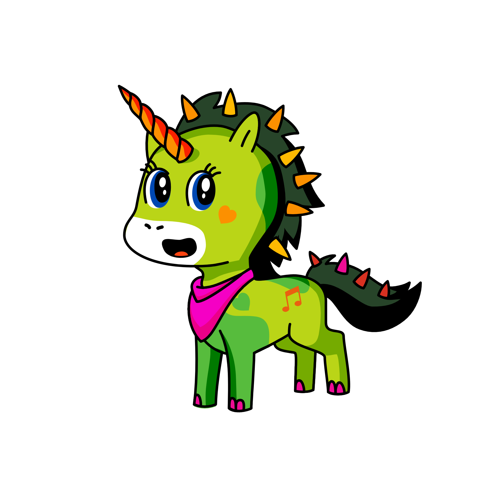 q rainbow, the unicorn