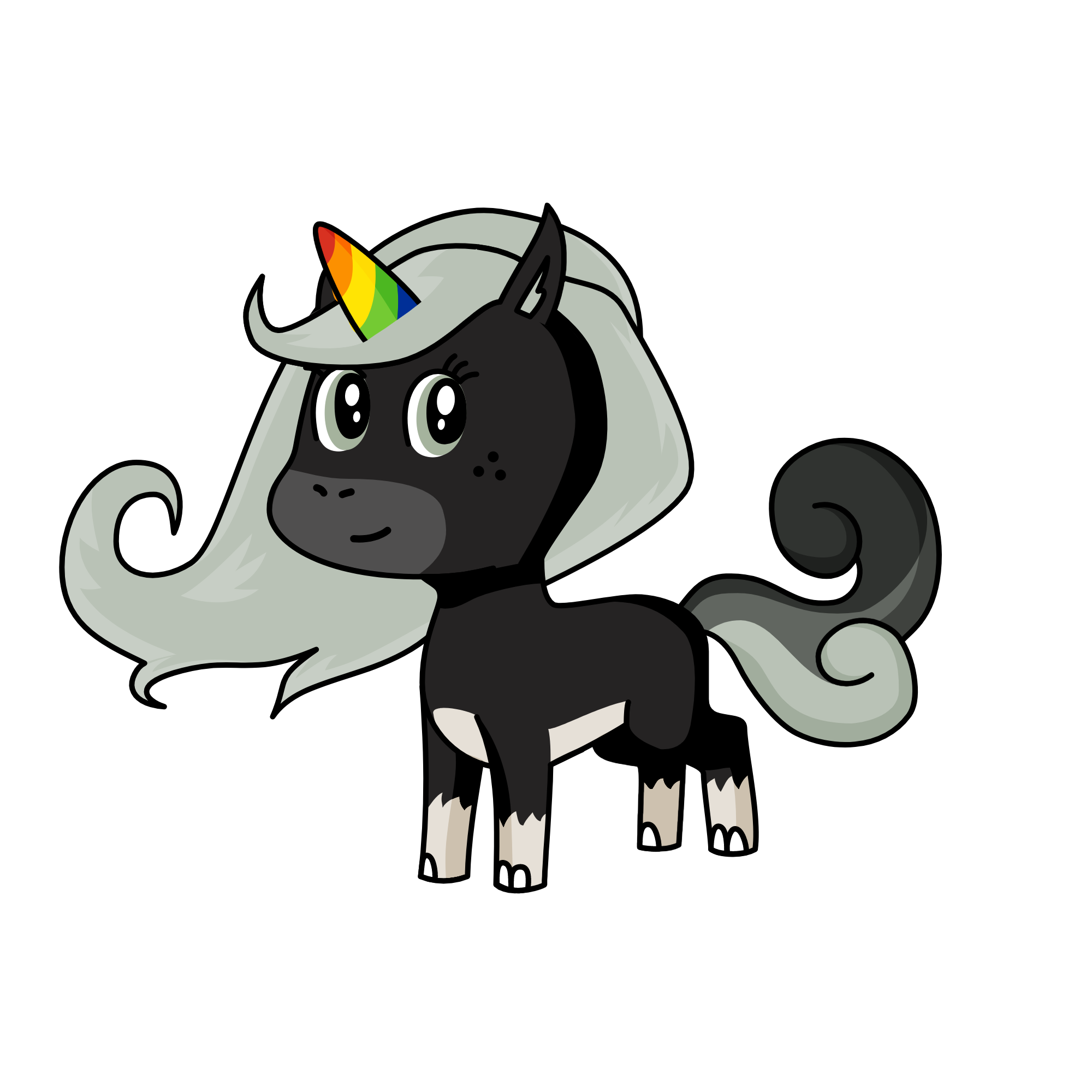 Gray Rainbow, the unicorn