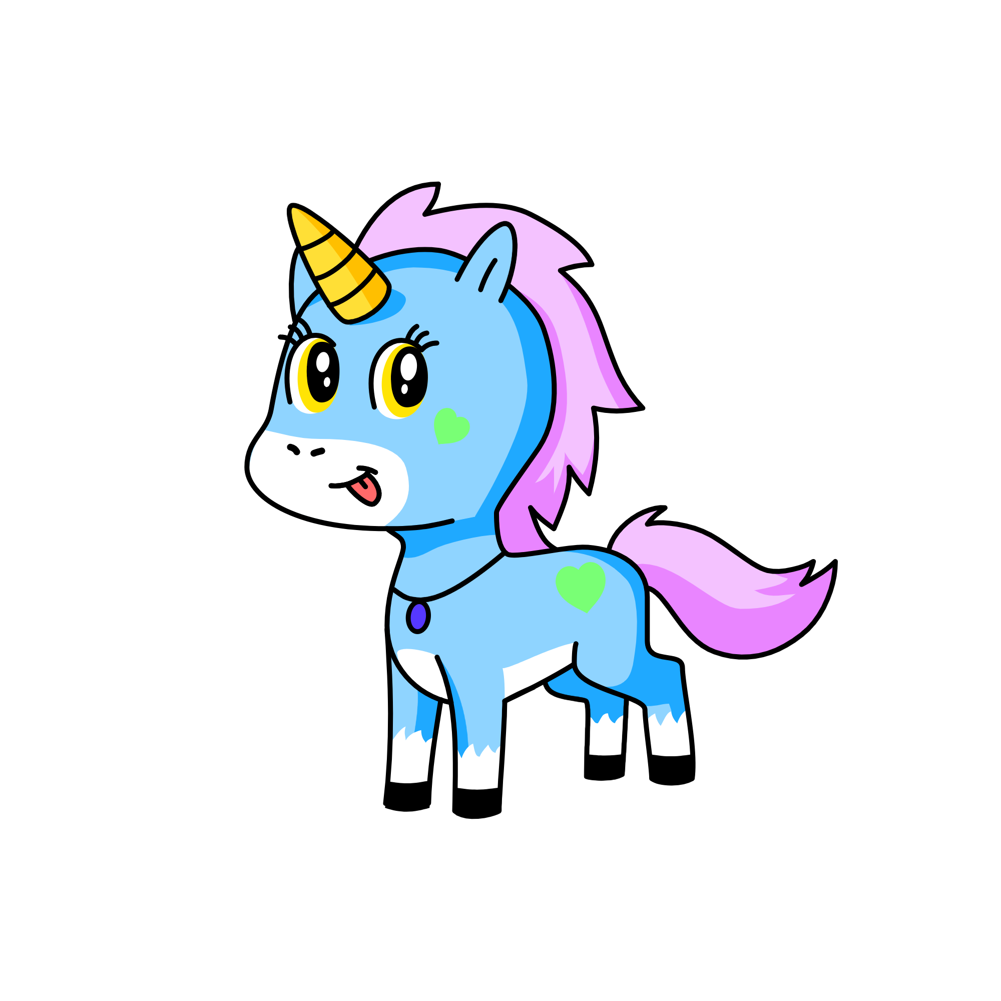 Rainbow Snowflake, the unicorn