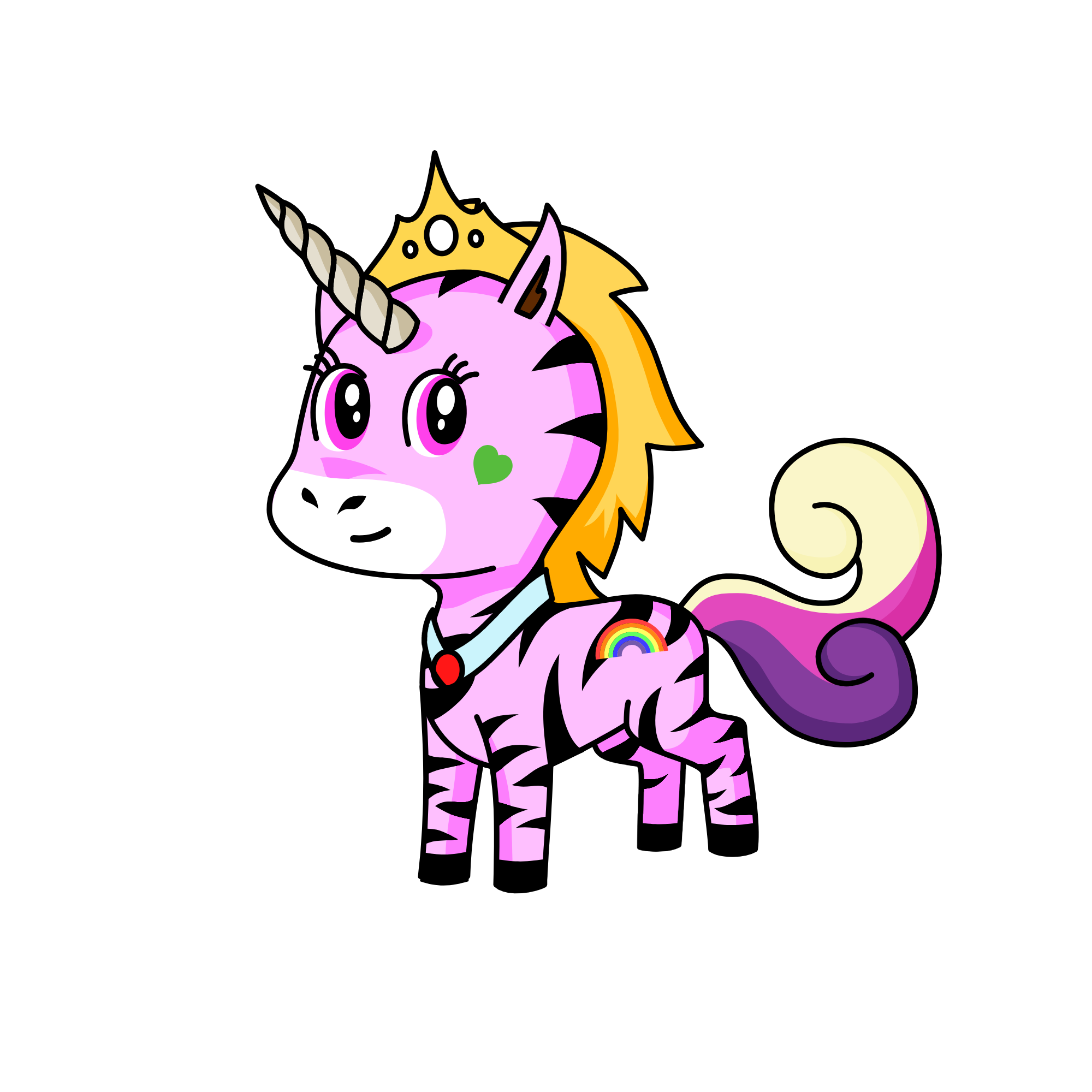 Princess rainbow, the unicorn