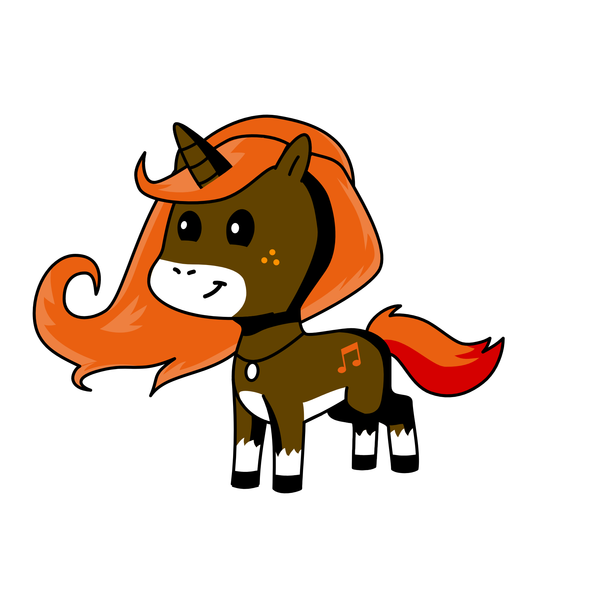 Mandarin Orange, the unicorn