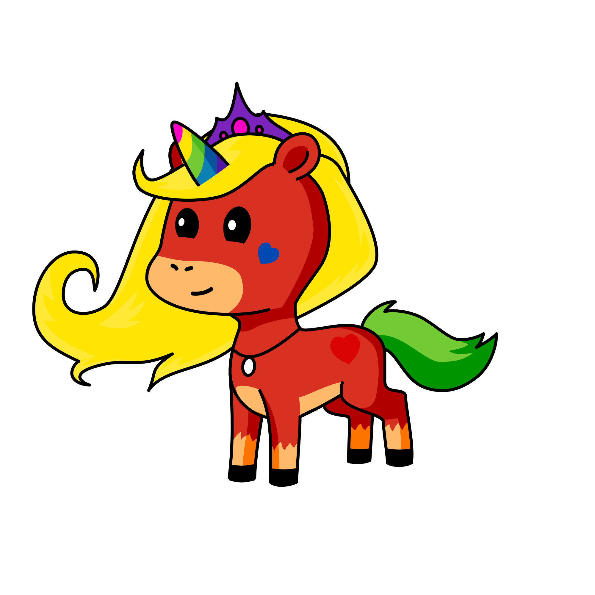 Rainbow , the unicorn