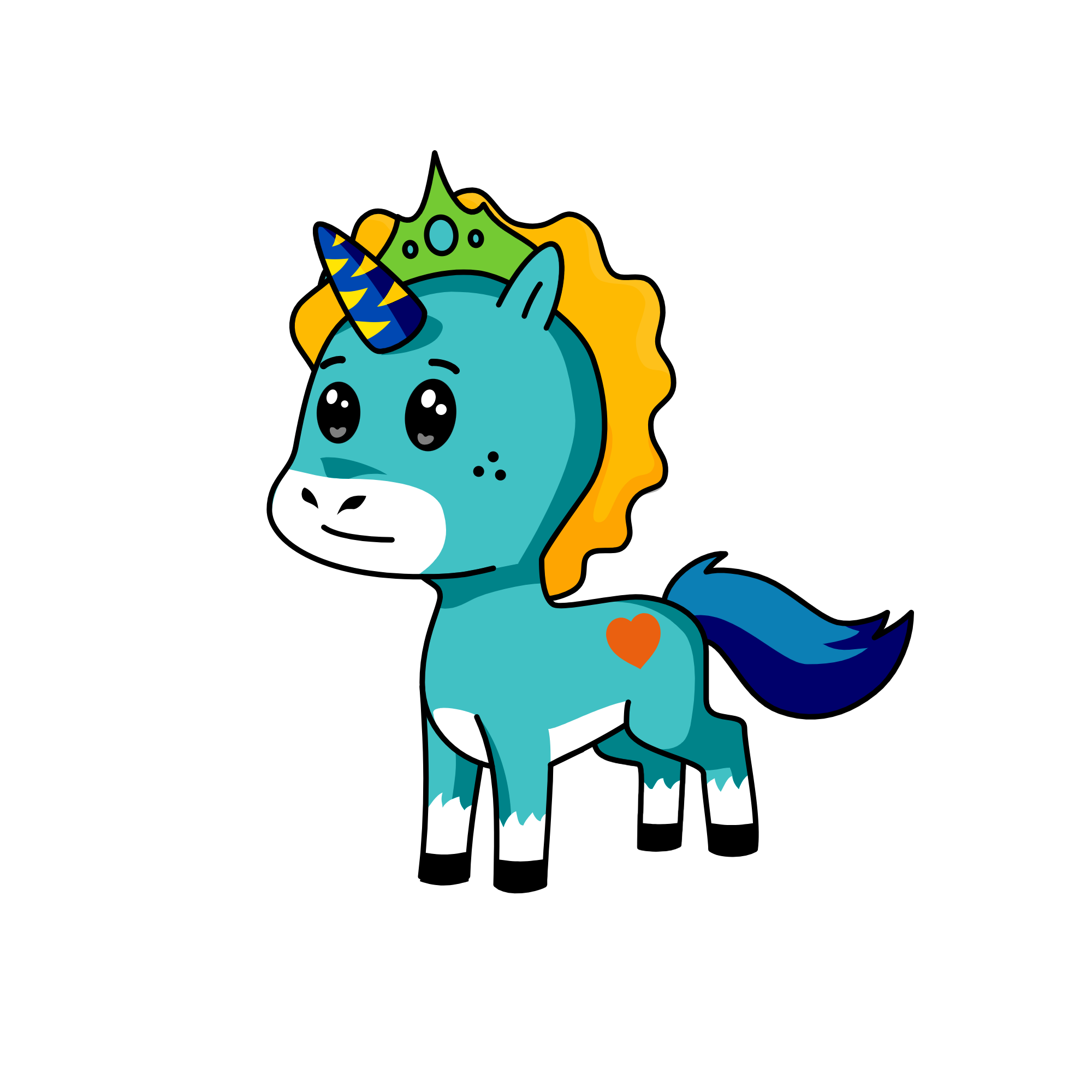 BLUE RANDOM, the unicorn