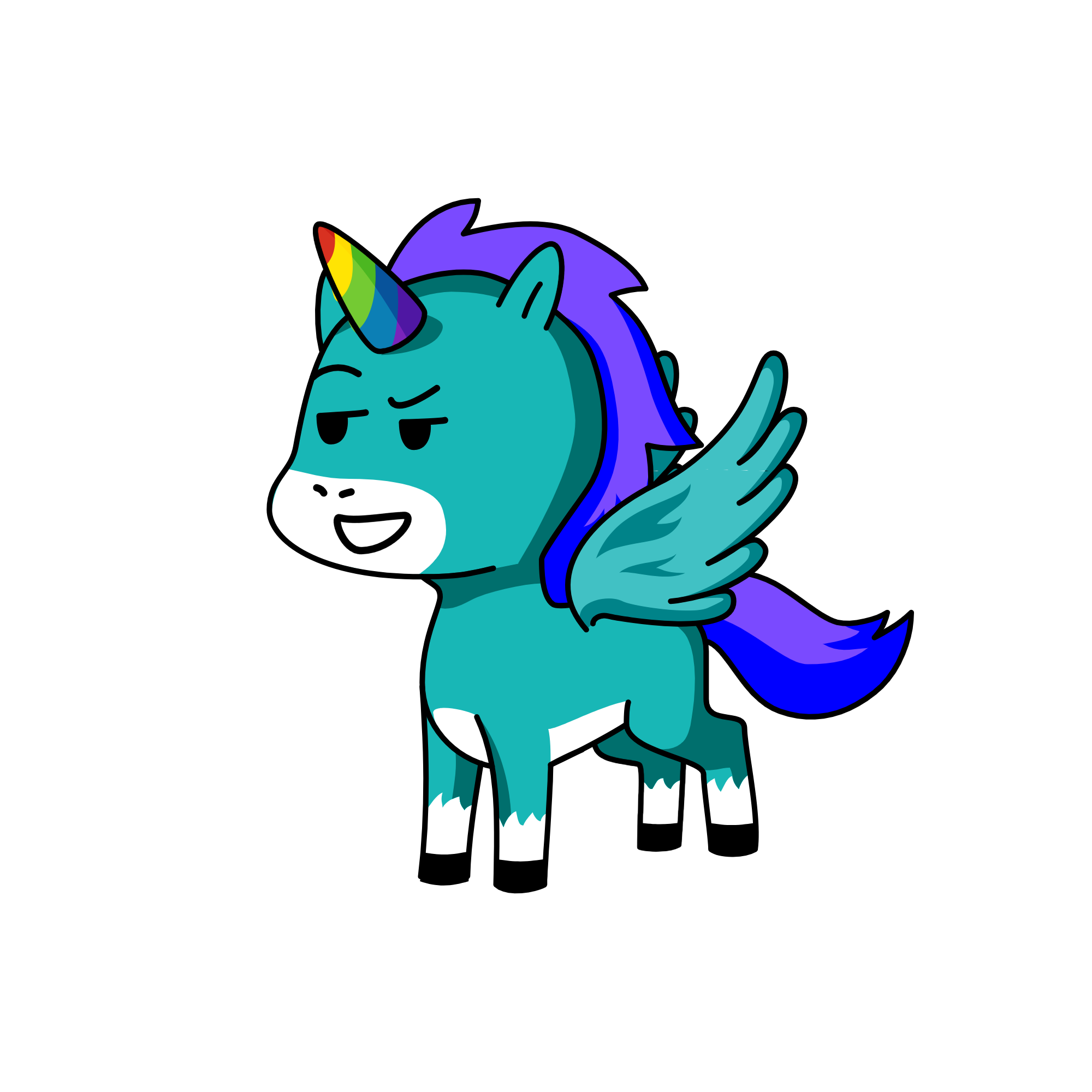 rainbow dash, the unicorn
