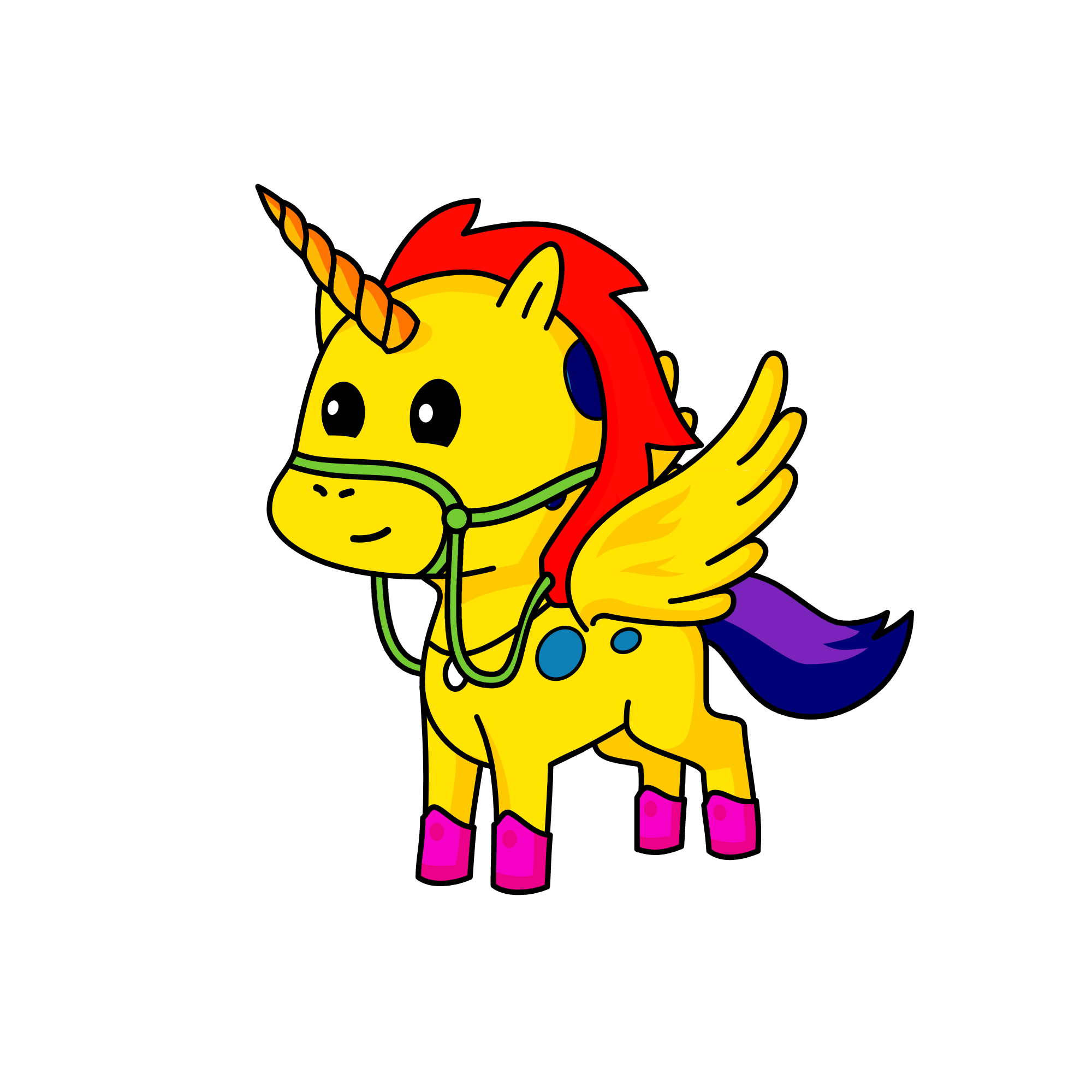 Rainbow, the unicorn