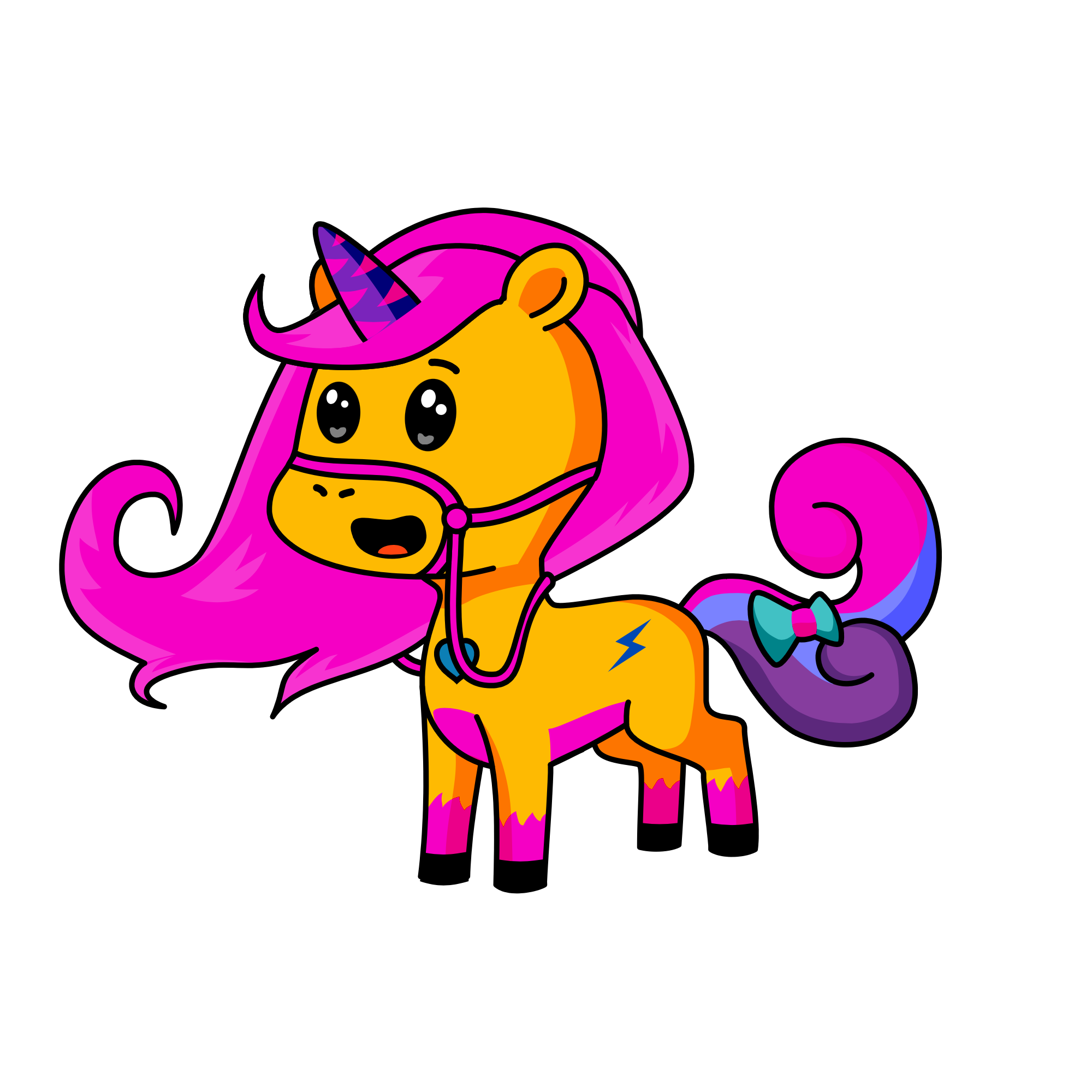 Cute , the unicorn