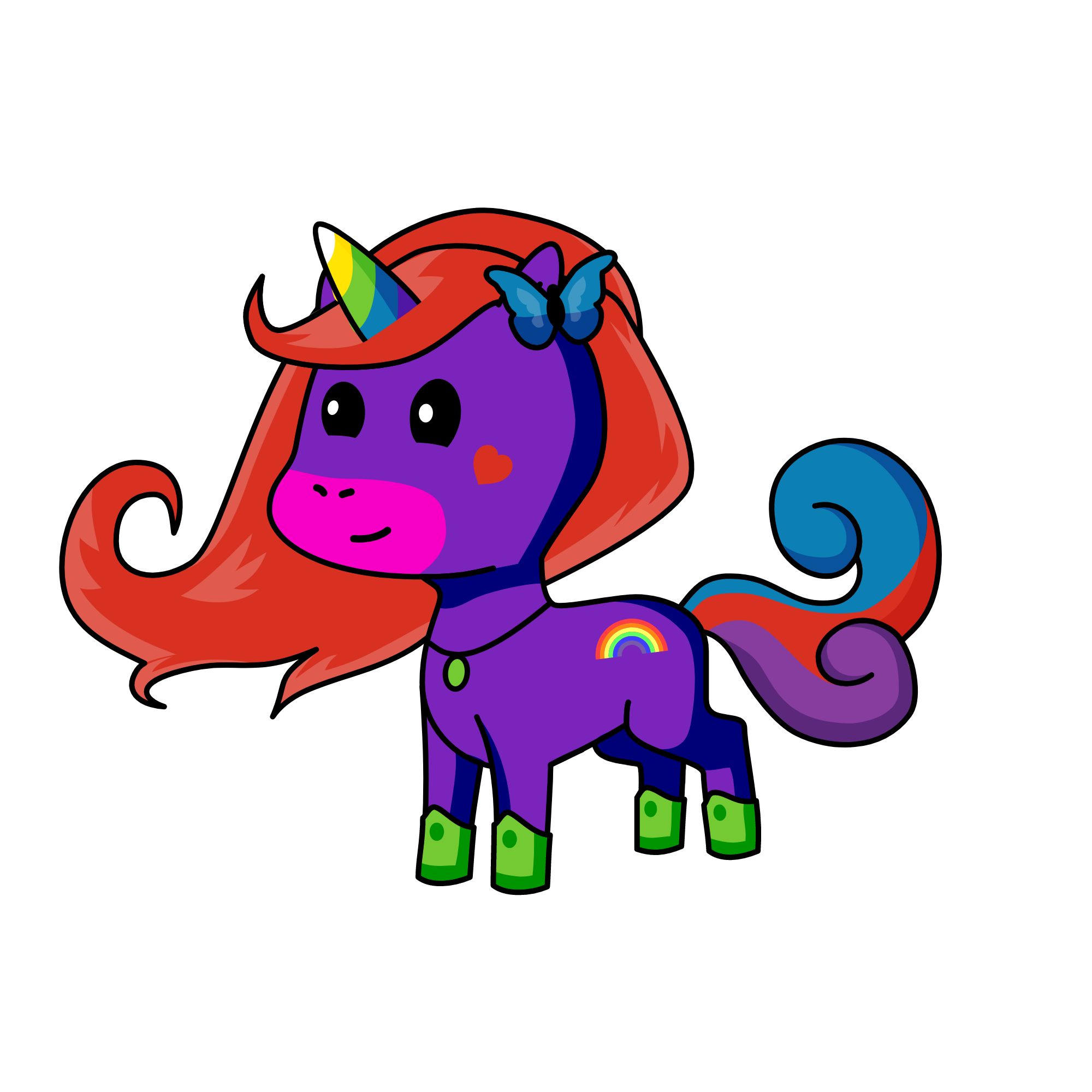 Rainbow, the unicorn