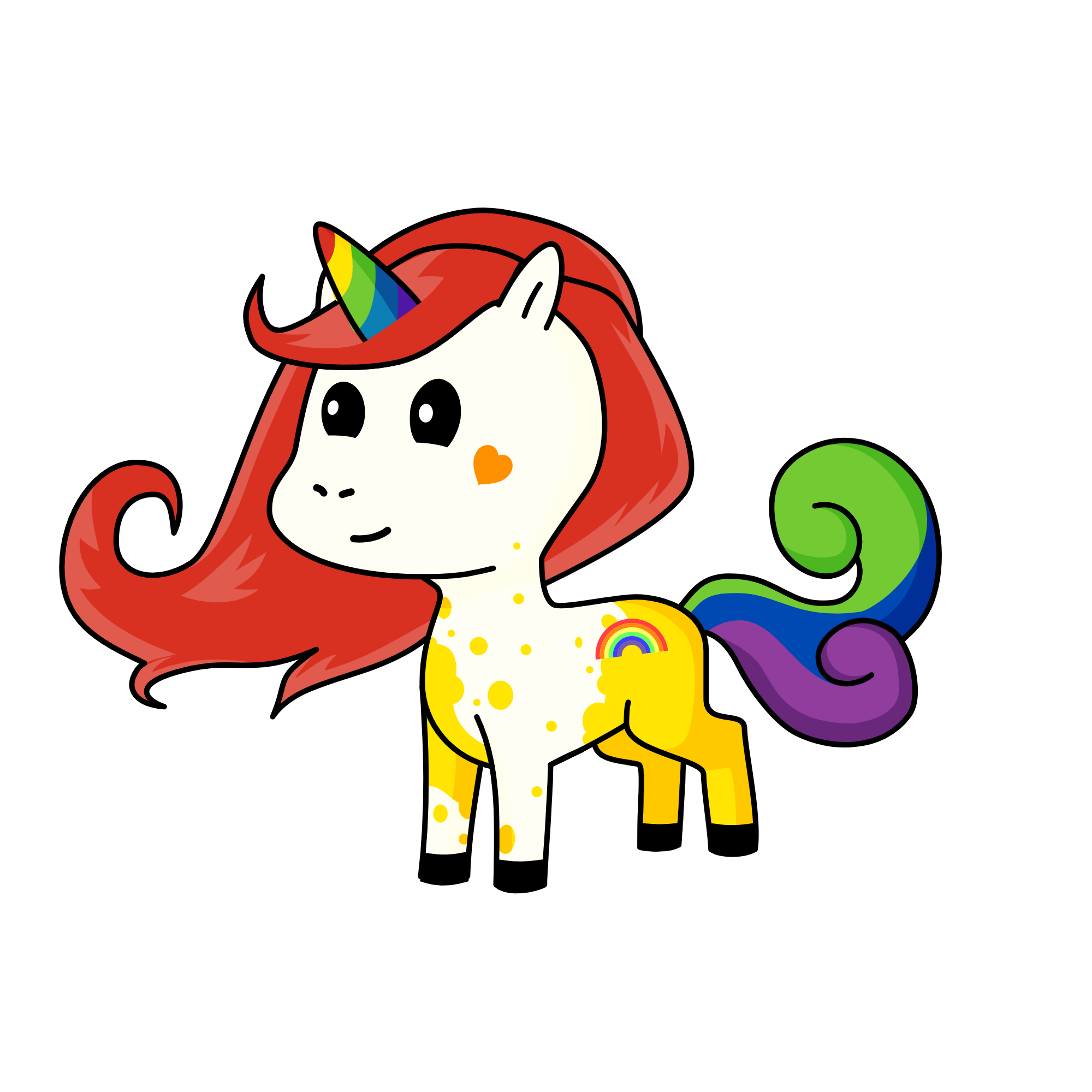 Rainbow, the unicorn