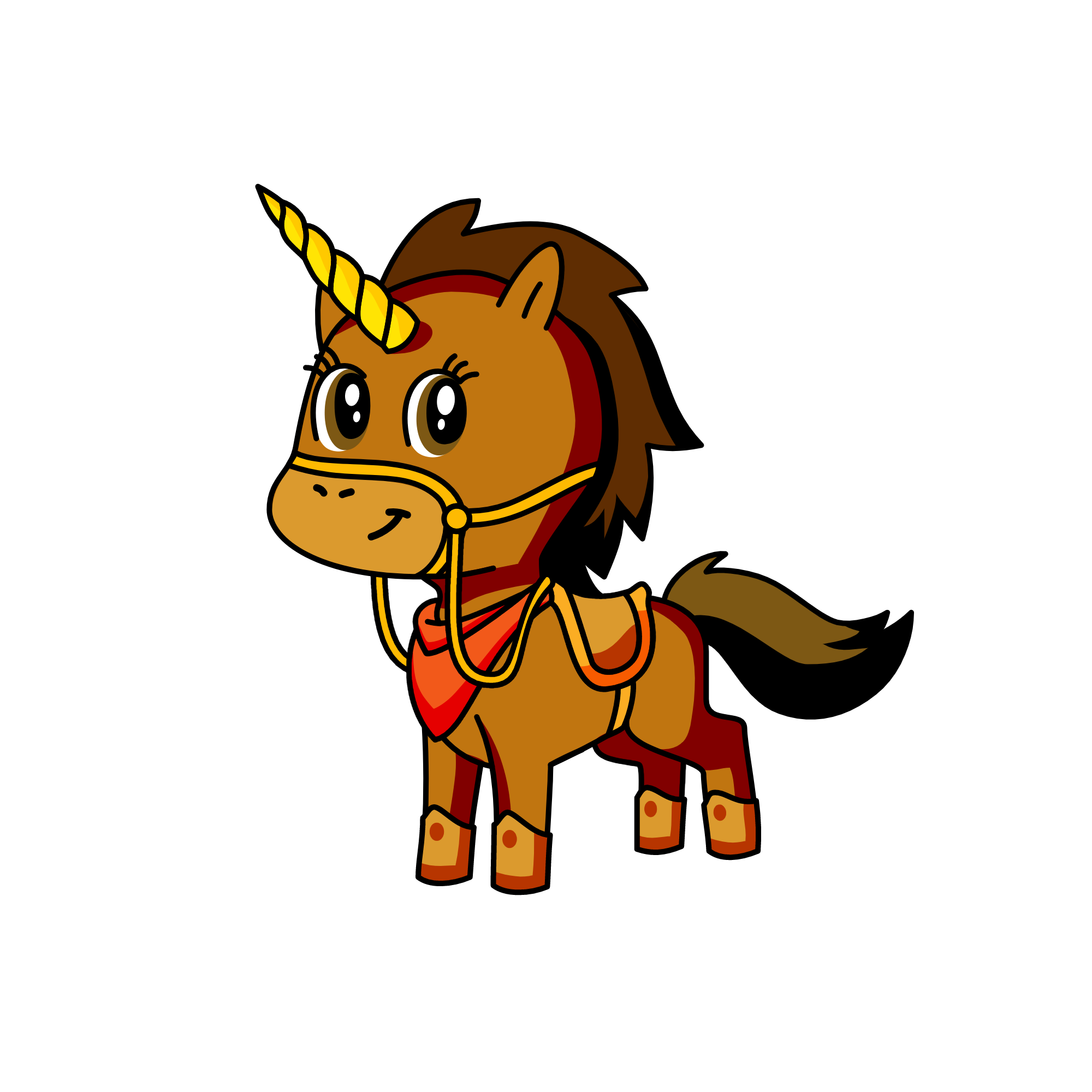 Sadly Tamed, the unicorn